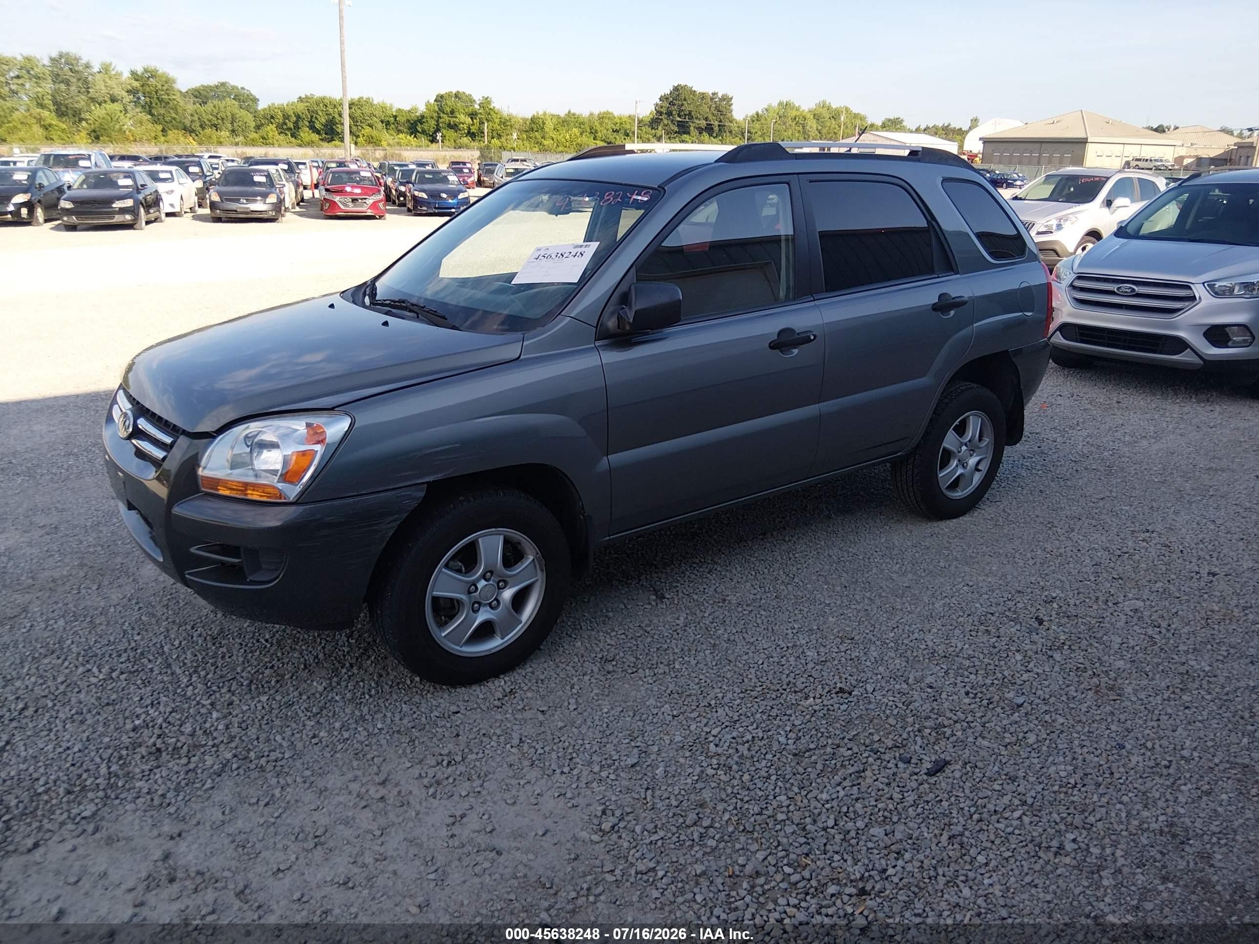 2007 Kia Sportage Lx Green vin: KNDJF724677445792
