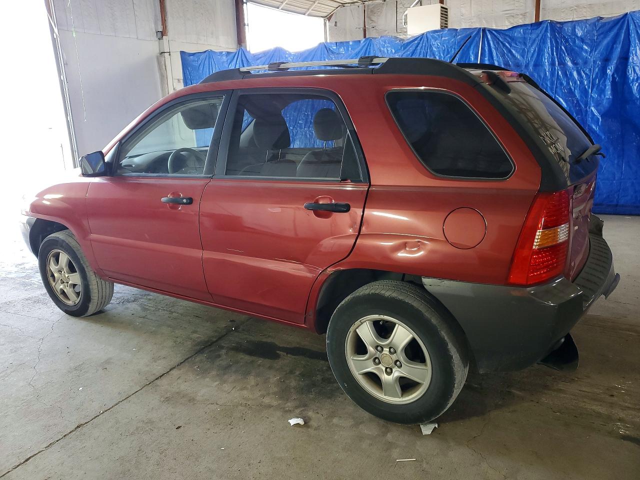 2007 Kia Sportage Lx Maroon vin: KNDJF724777380578