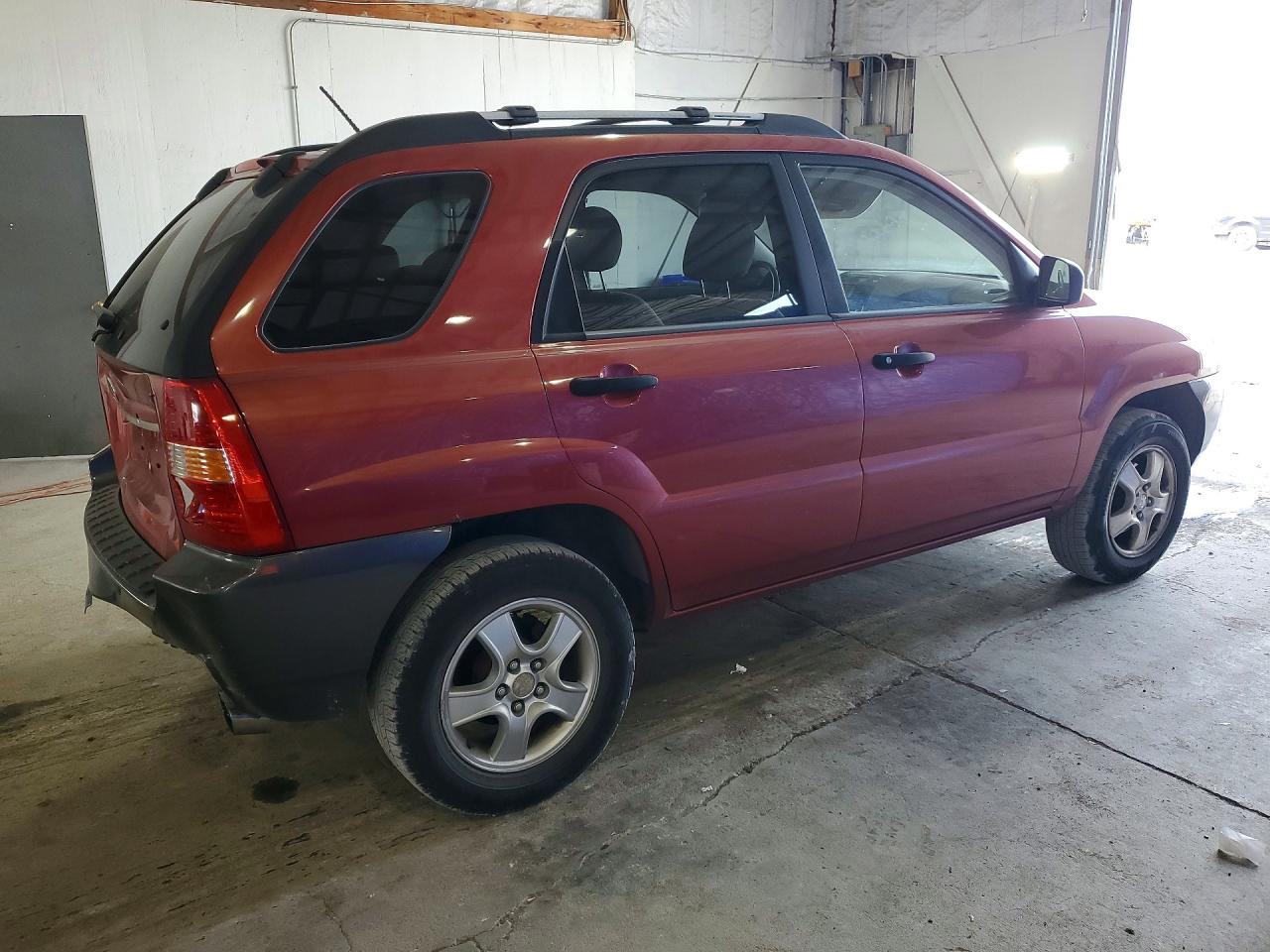2007 Kia Sportage Lx Maroon vin: KNDJF724777380578