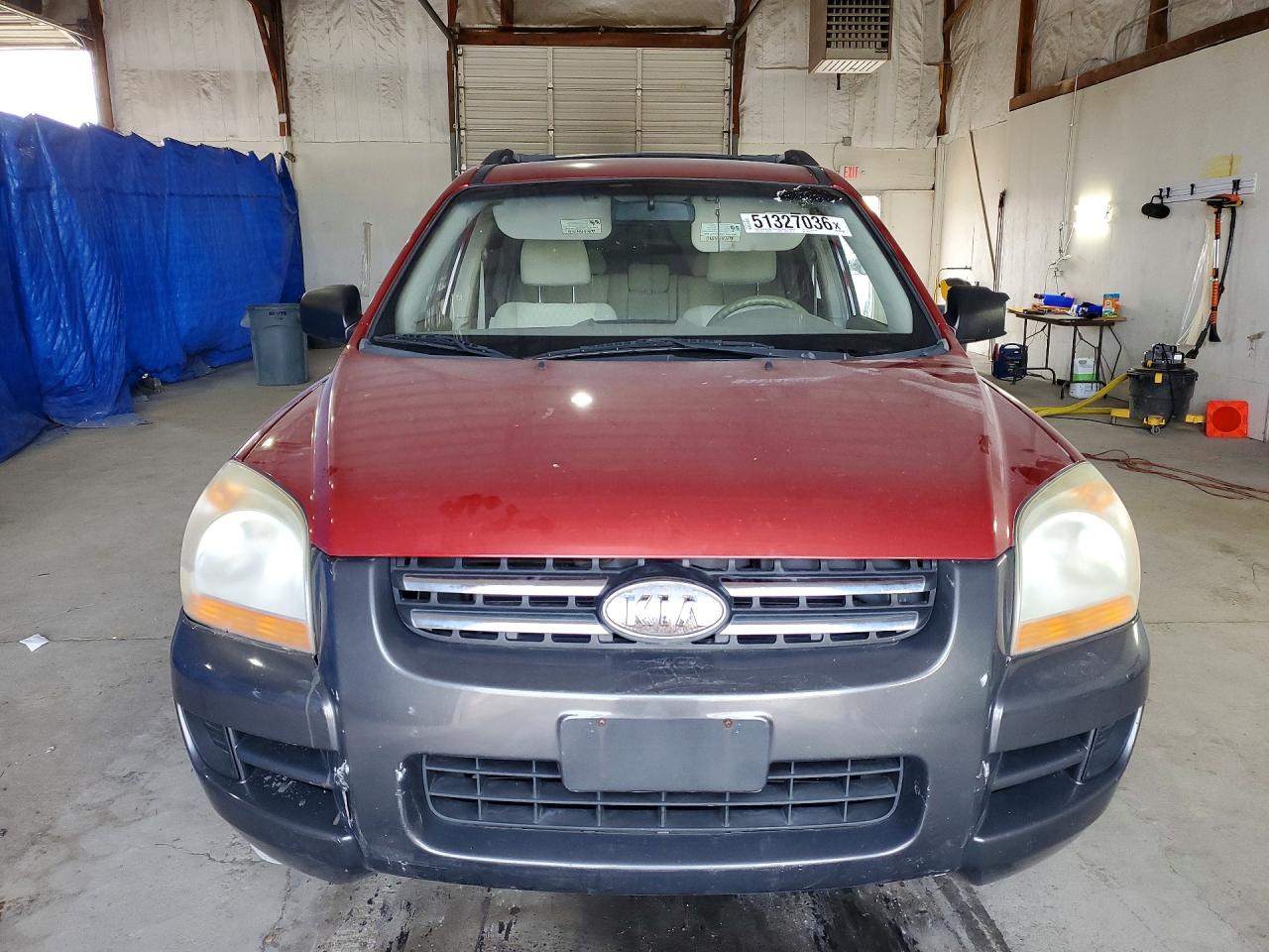 2007 Kia Sportage Lx Maroon vin: KNDJF724777380578