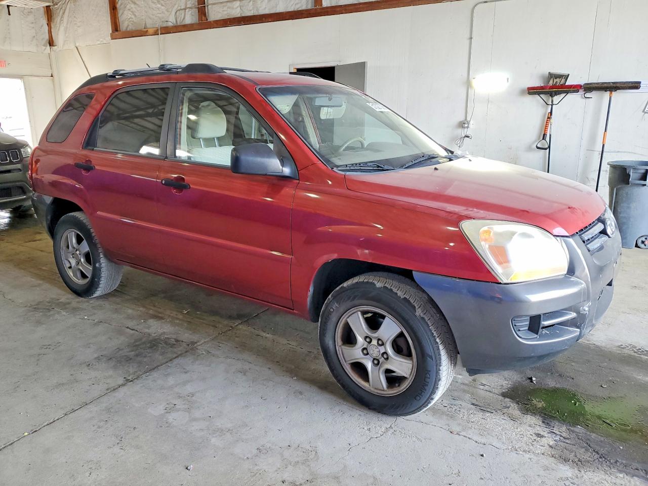 2007 Kia Sportage Lx Maroon vin: KNDJF724777380578