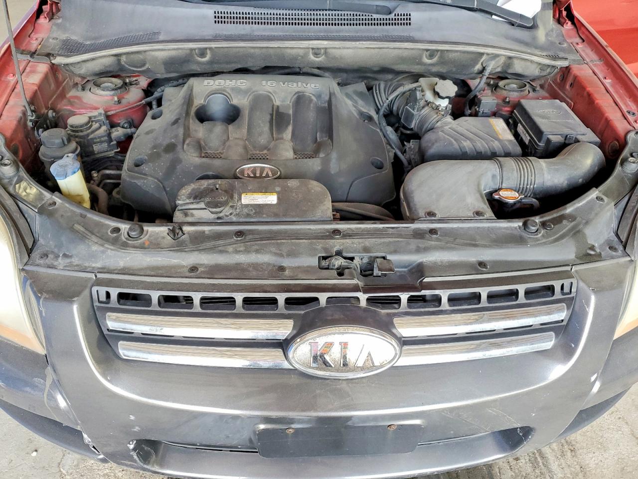 2007 Kia Sportage Lx Maroon vin: KNDJF724777380578