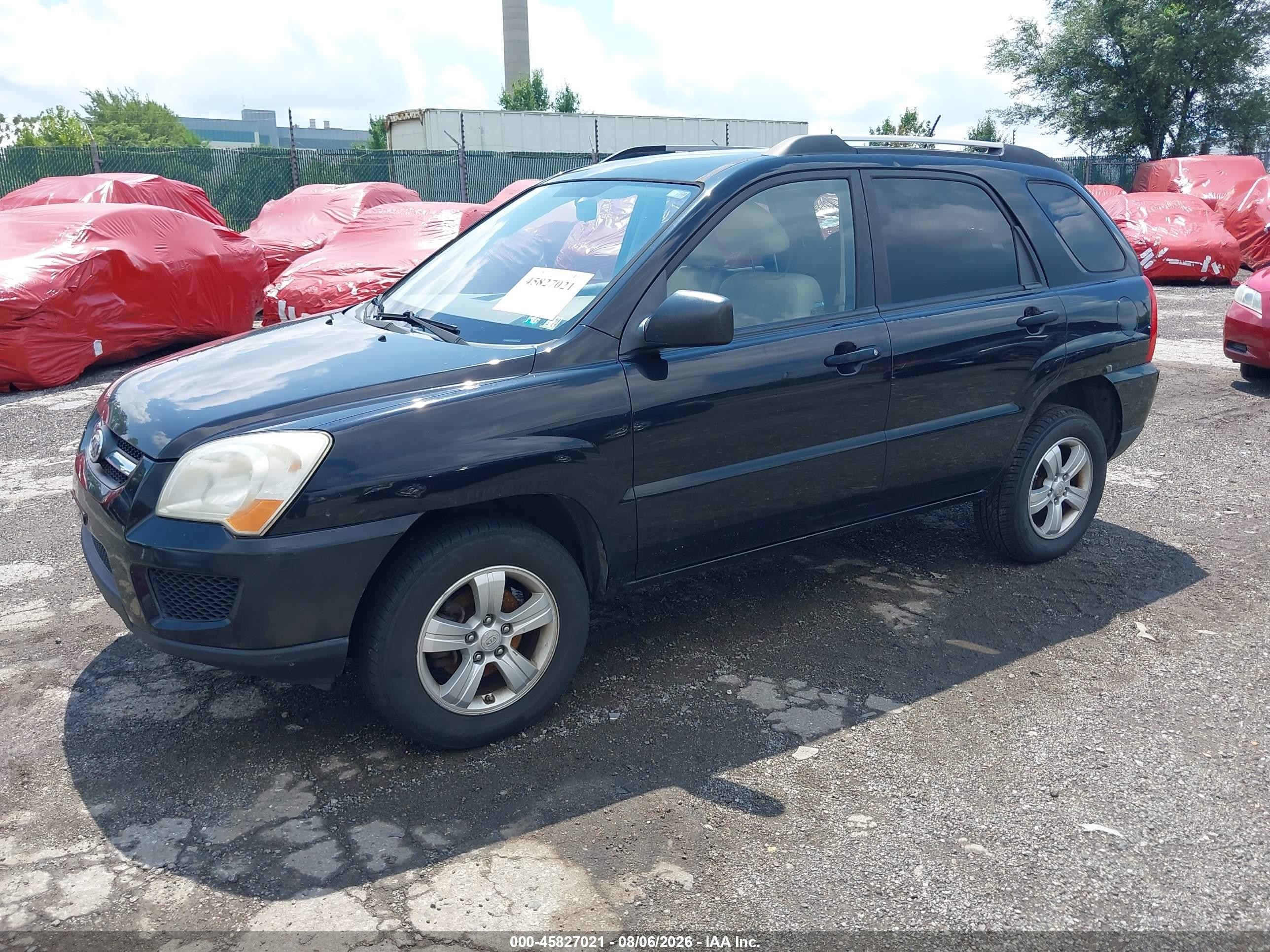2009 Kia Sportage Lx Black vin: KNDJF724797629884