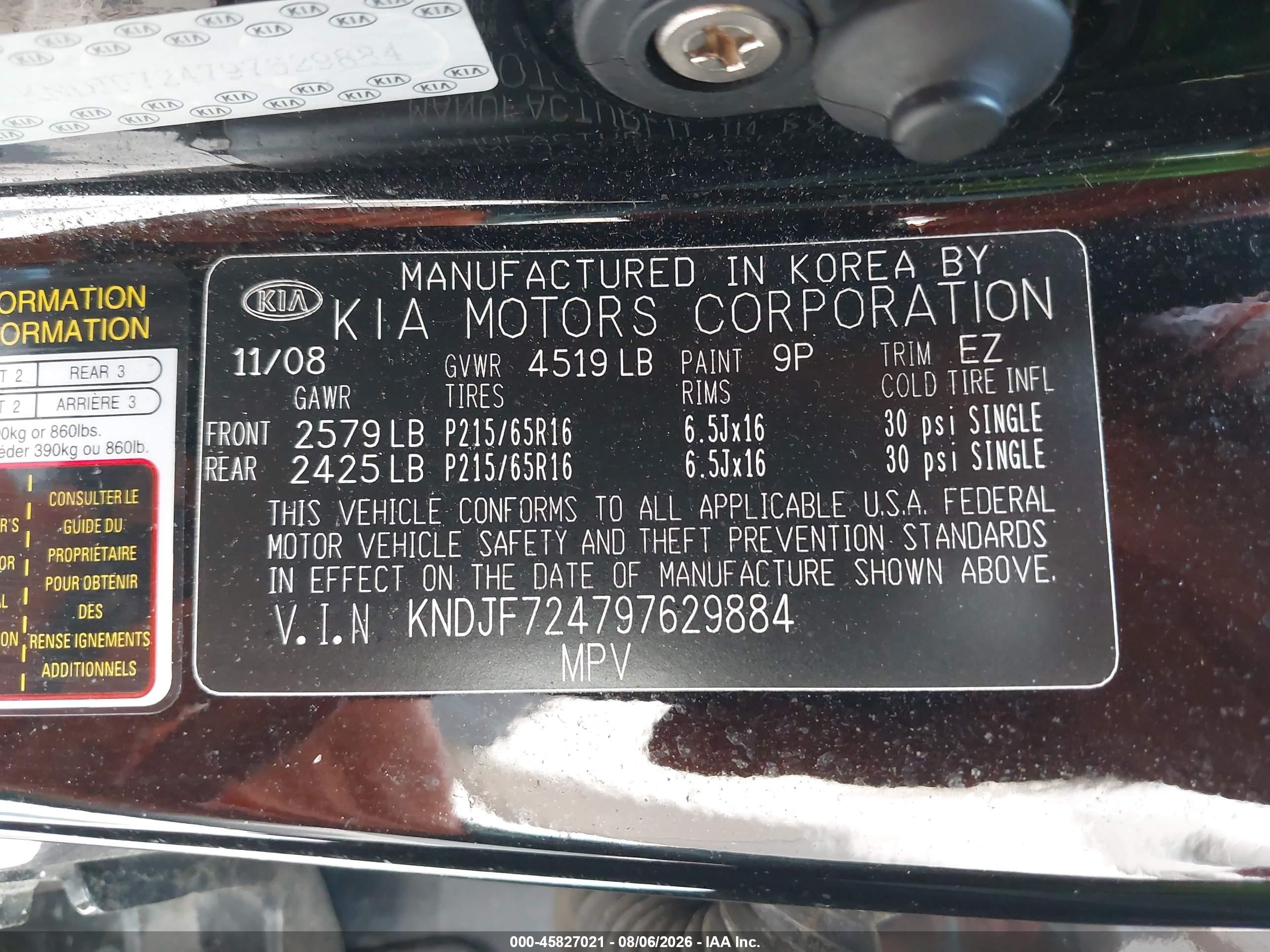 2009 Kia Sportage Lx Black vin: KNDJF724797629884