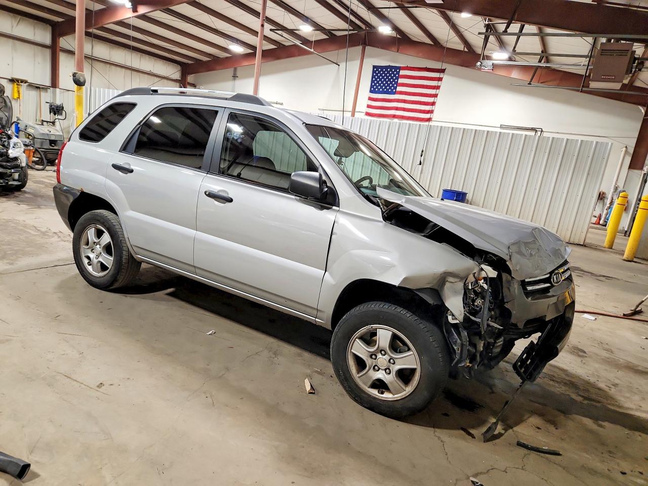 2008 Kia Sportage Lx Silver vin: KNDJF724887474342