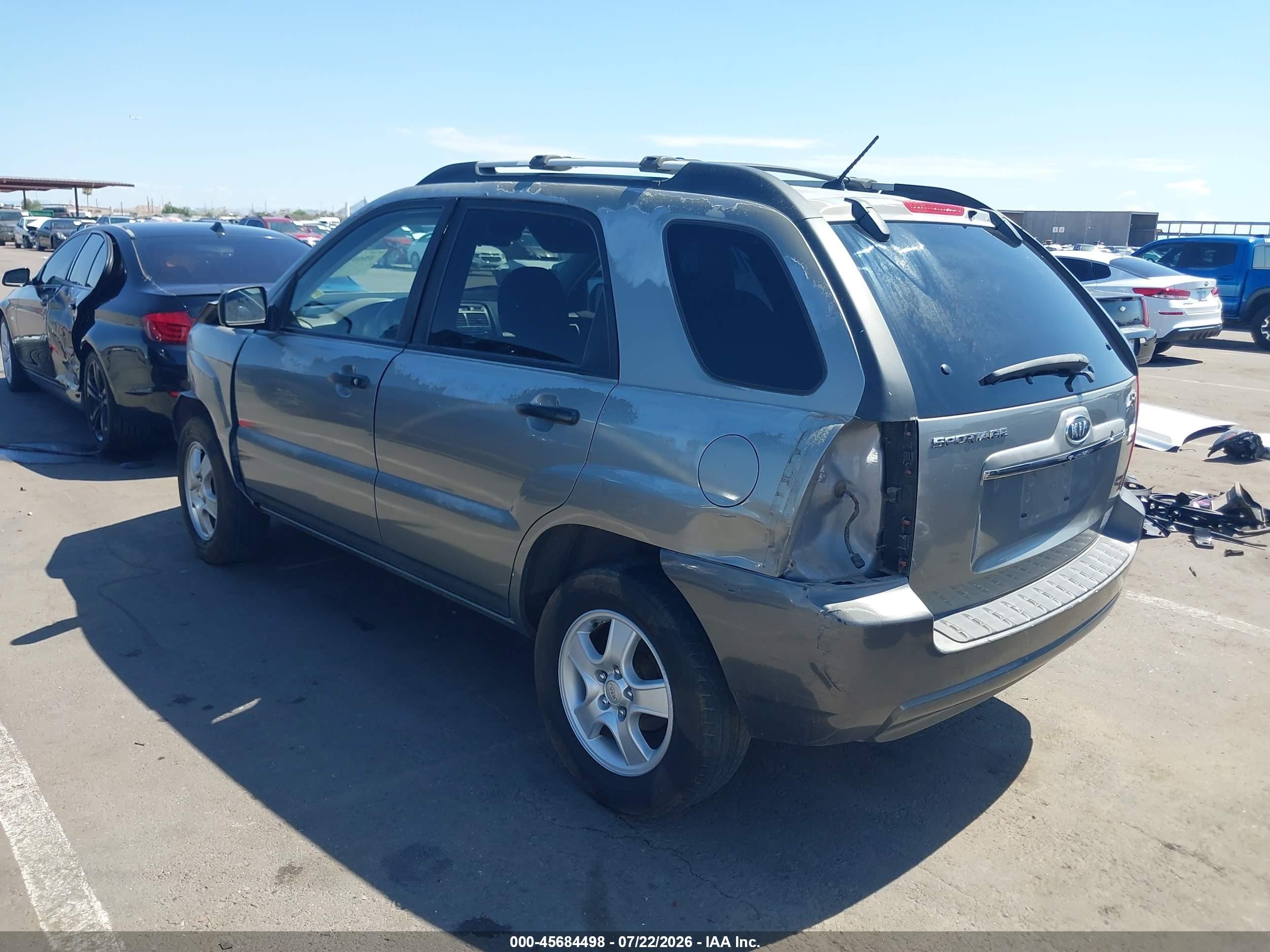 2008 Kia Sportage Lx Silver vin: KNDJF724887540646