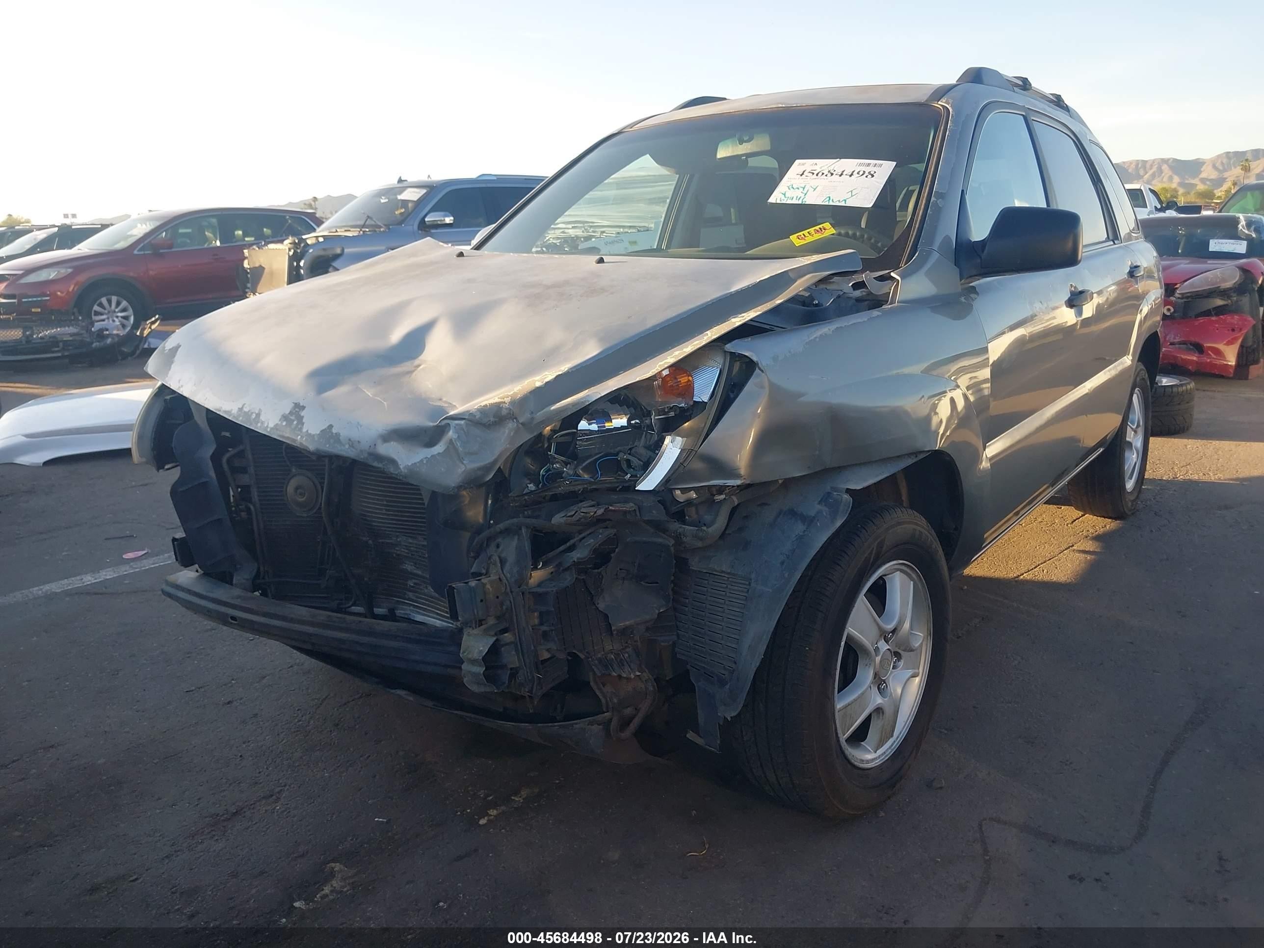 2008 Kia Sportage Lx Silver vin: KNDJF724887540646