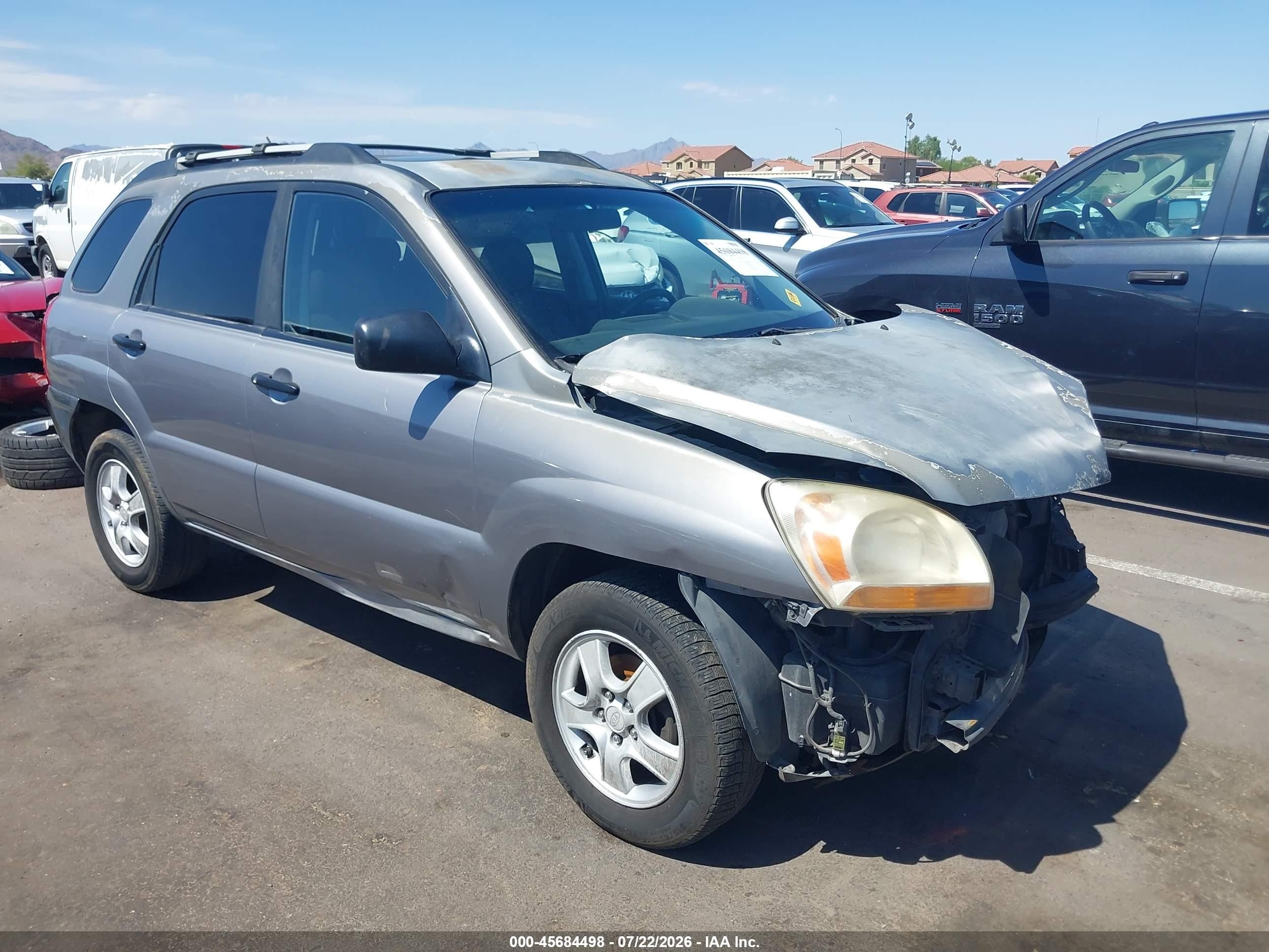 2008 Kia Sportage Lx Silver vin: KNDJF724887540646