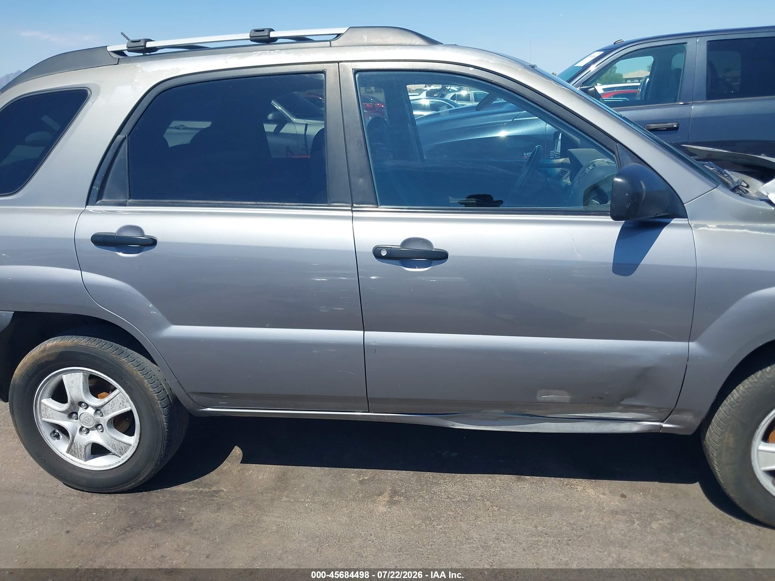 2008 Kia Sportage Lx Silver vin: KNDJF724887540646