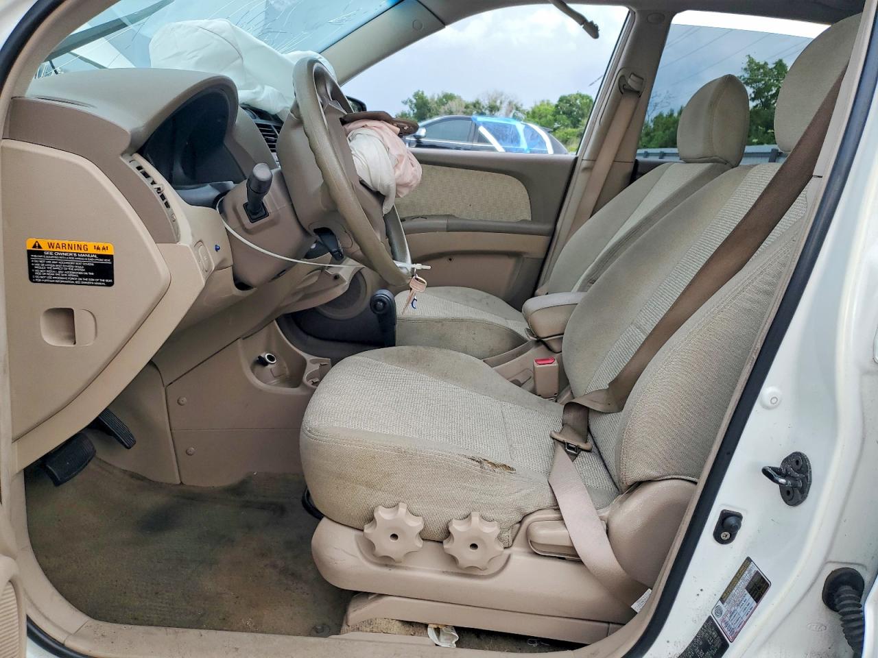 2007 Kia Sportage Lx White vin: KNDJF724977341314