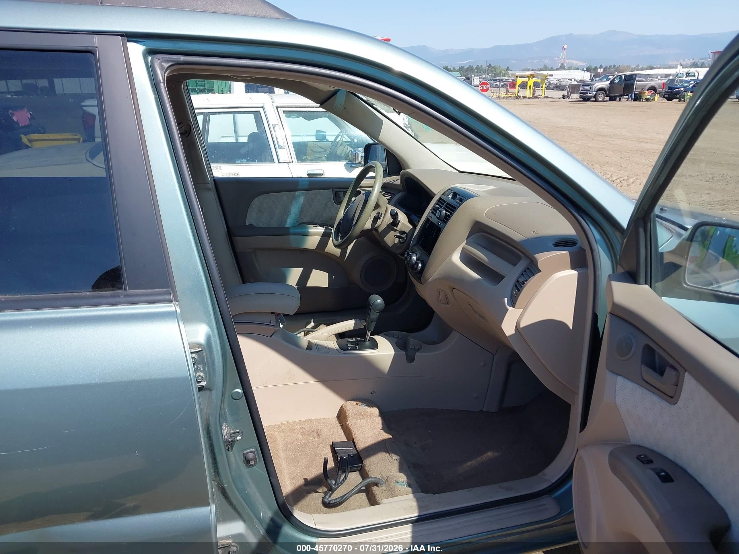 2007 Kia Sportage Lx Green vin: KNDJF724977385040