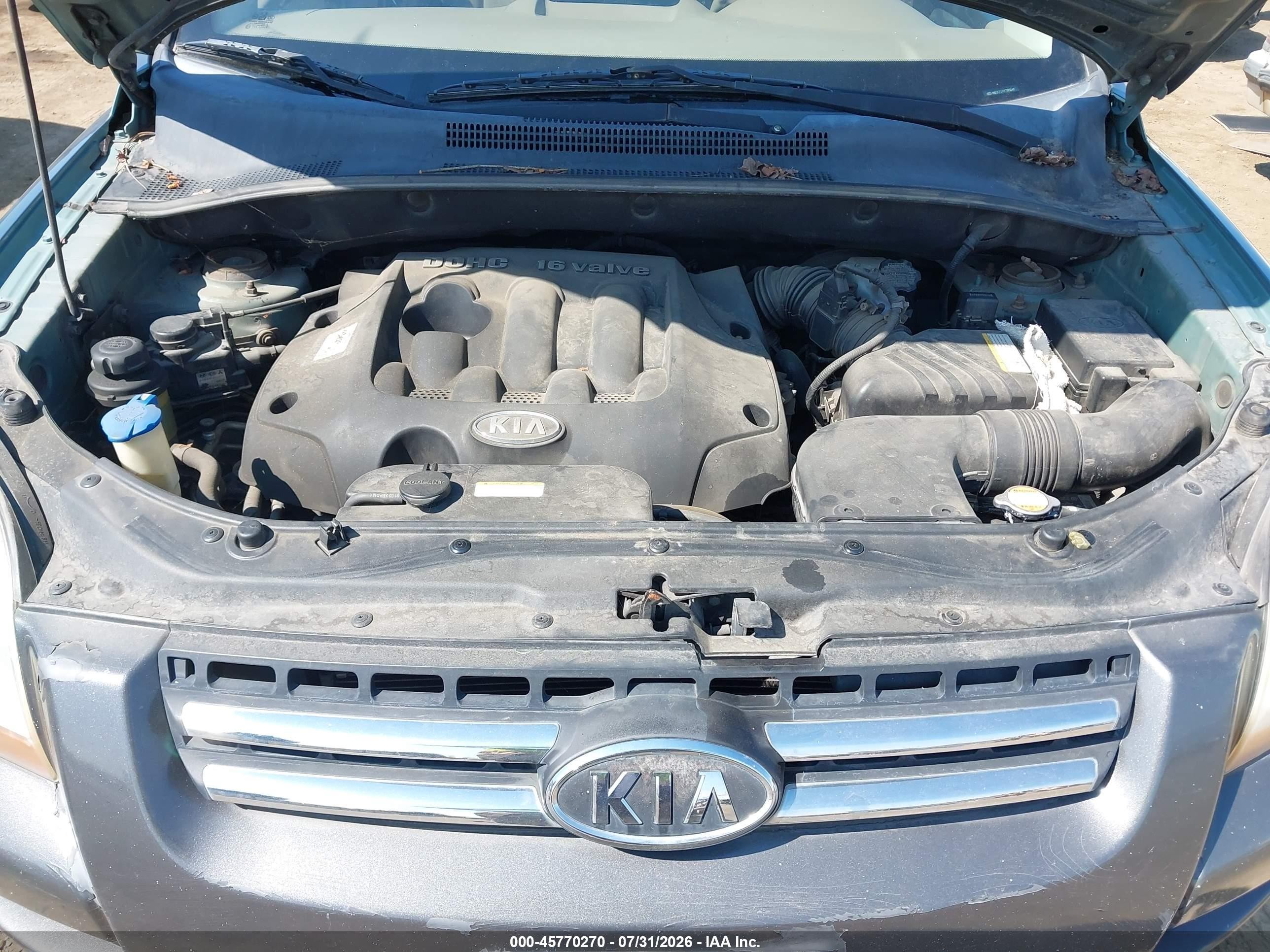 2007 Kia Sportage Lx Green vin: KNDJF724977385040