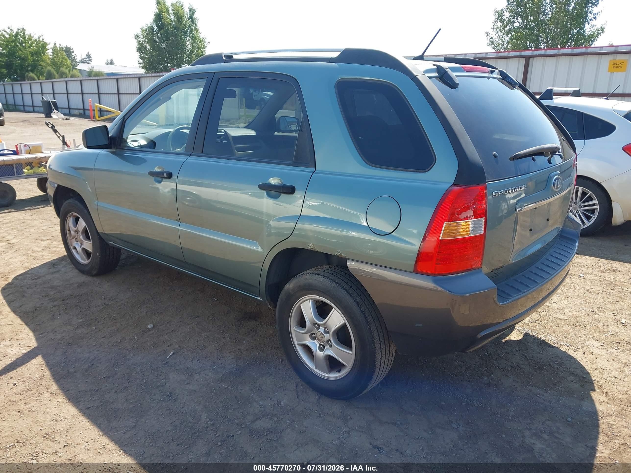 2007 Kia Sportage Lx Green vin: KNDJF724977385040