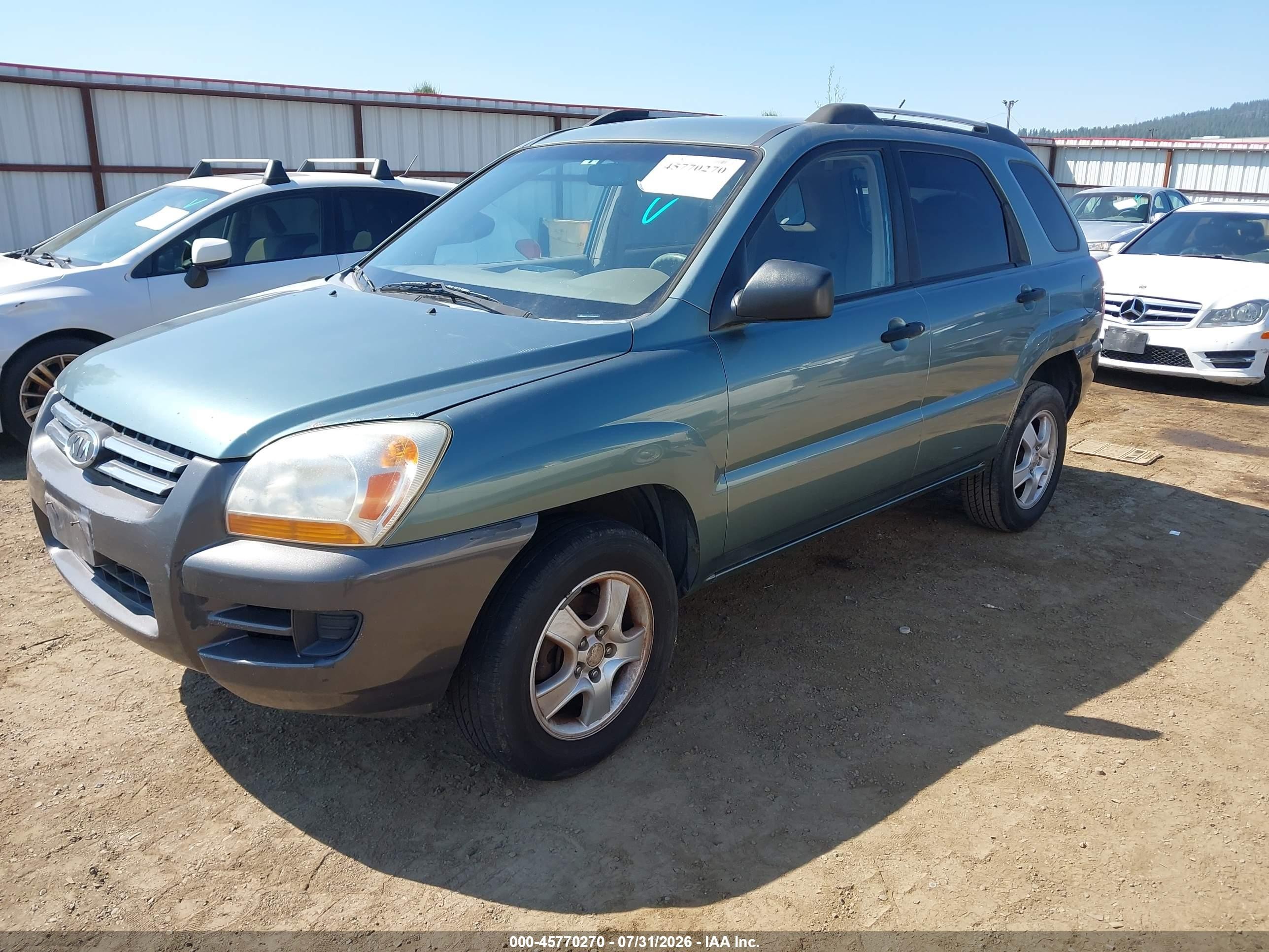 2007 Kia Sportage Lx Green vin: KNDJF724977385040