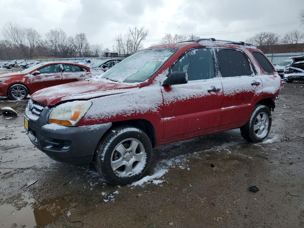 2008 Kia Sportage Lx Red vin: KNDJF724987496057