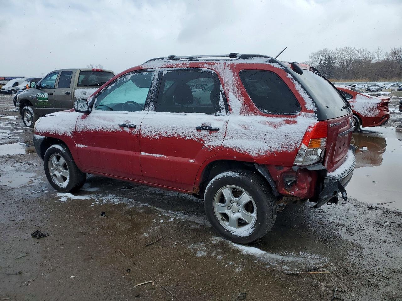 2008 Kia Sportage Lx Red vin: KNDJF724987496057