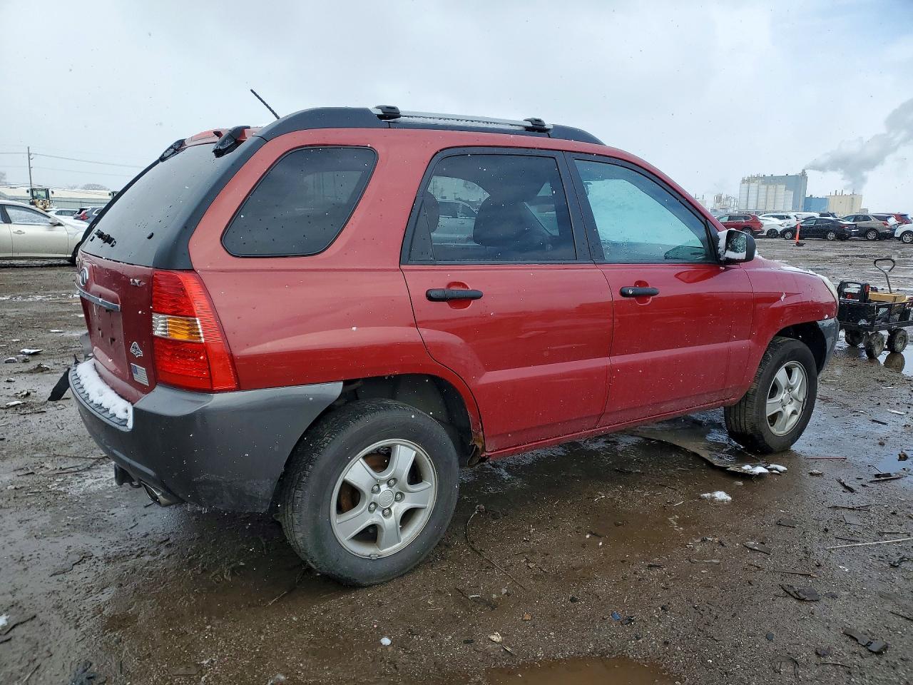 2008 Kia Sportage Lx Red vin: KNDJF724987496057