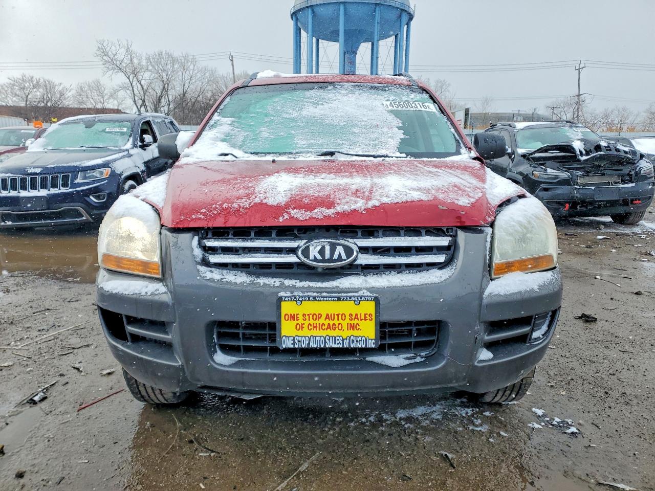 2008 Kia Sportage Lx Red vin: KNDJF724987496057