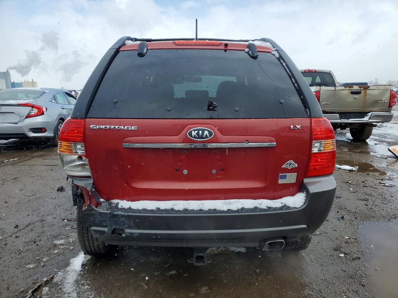 2008 Kia Sportage Lx Red vin: KNDJF724987496057