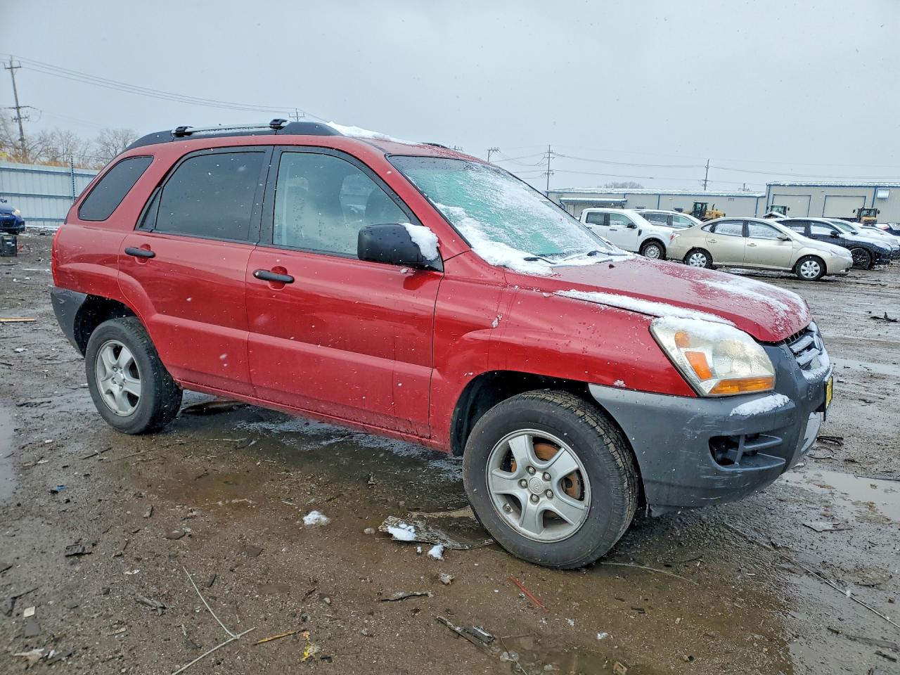 2008 Kia Sportage Lx Red vin: KNDJF724987496057