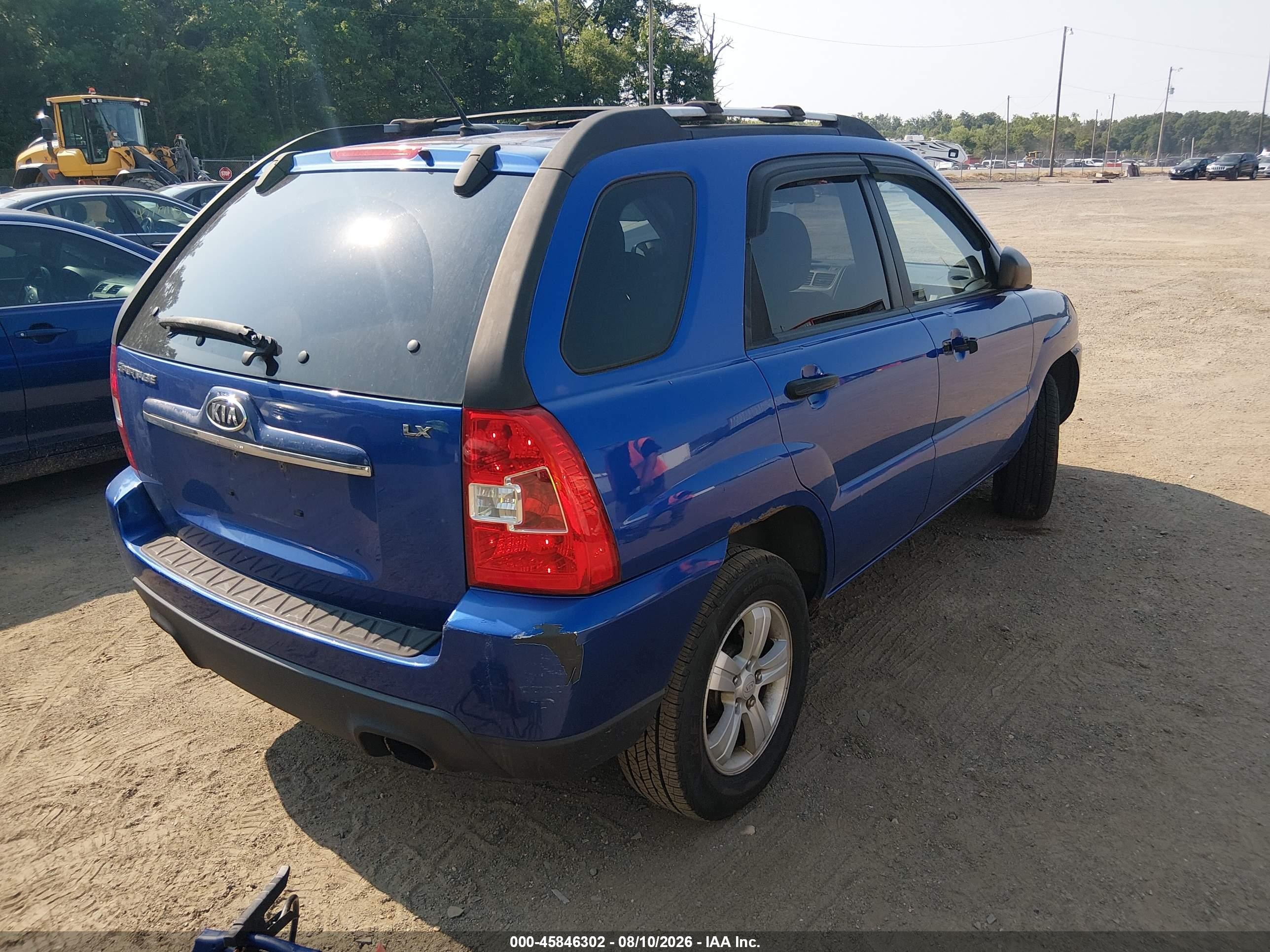 2009 Kia Sportage Lx Blue vin: KNDJF724997559711