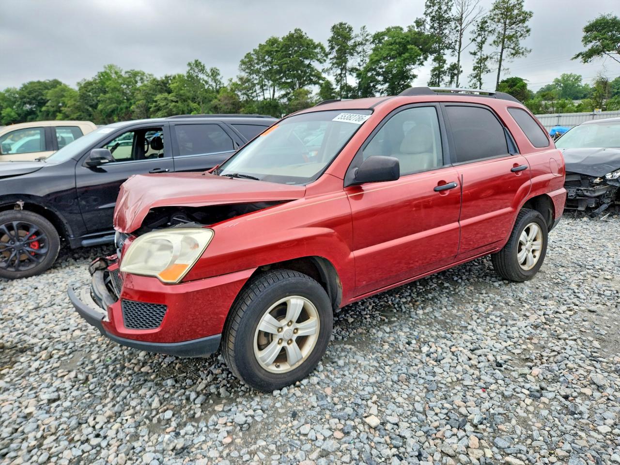 2009 Kia Sportage Lx Red vin: KNDJF724997573091