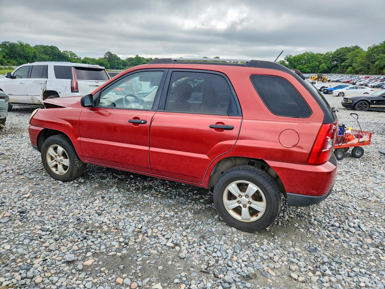 2009 Kia Sportage Lx Red vin: KNDJF724997573091