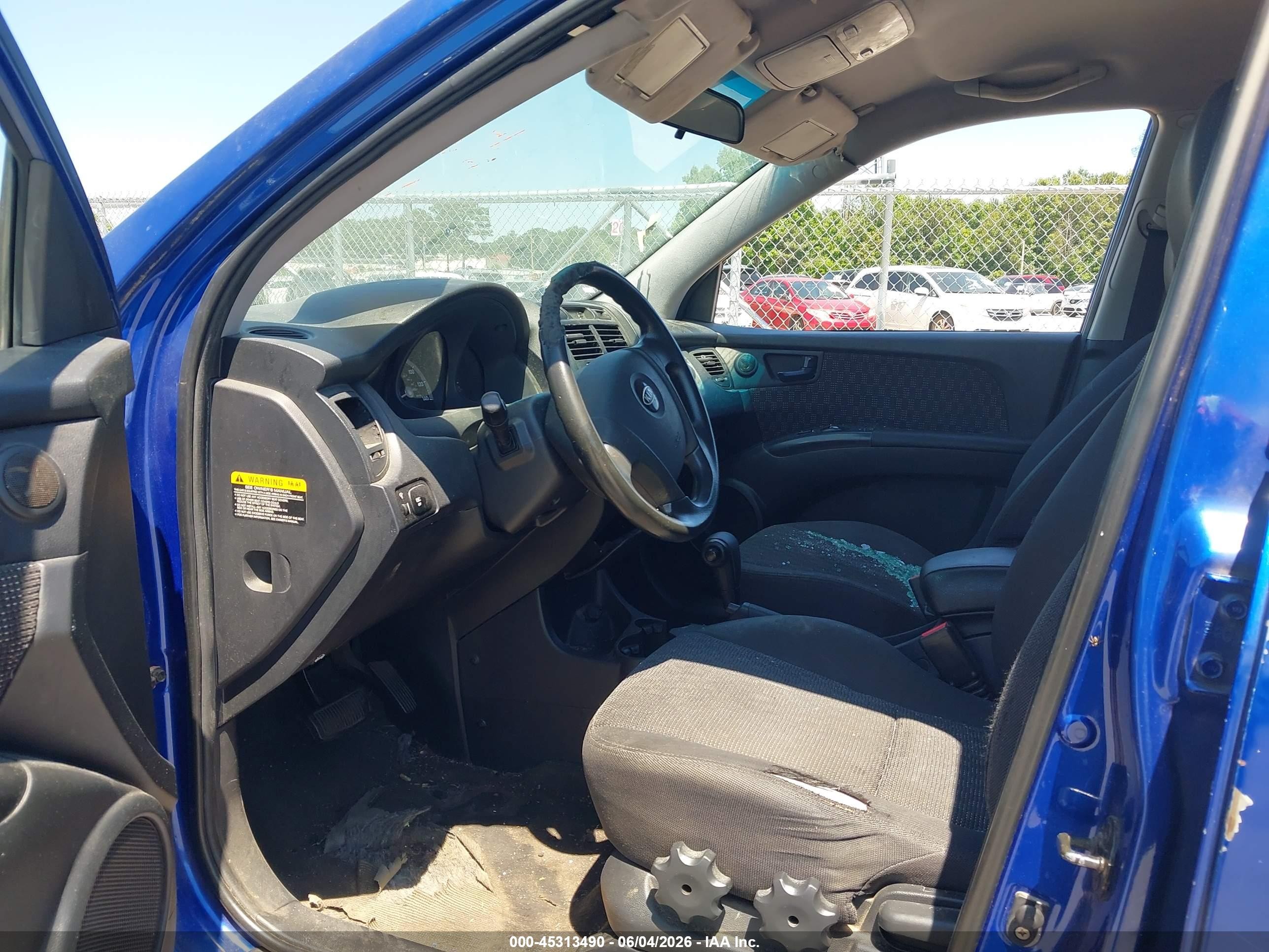 2007 Kia Sportage Lx Blue vin: KNDJF724X77300027