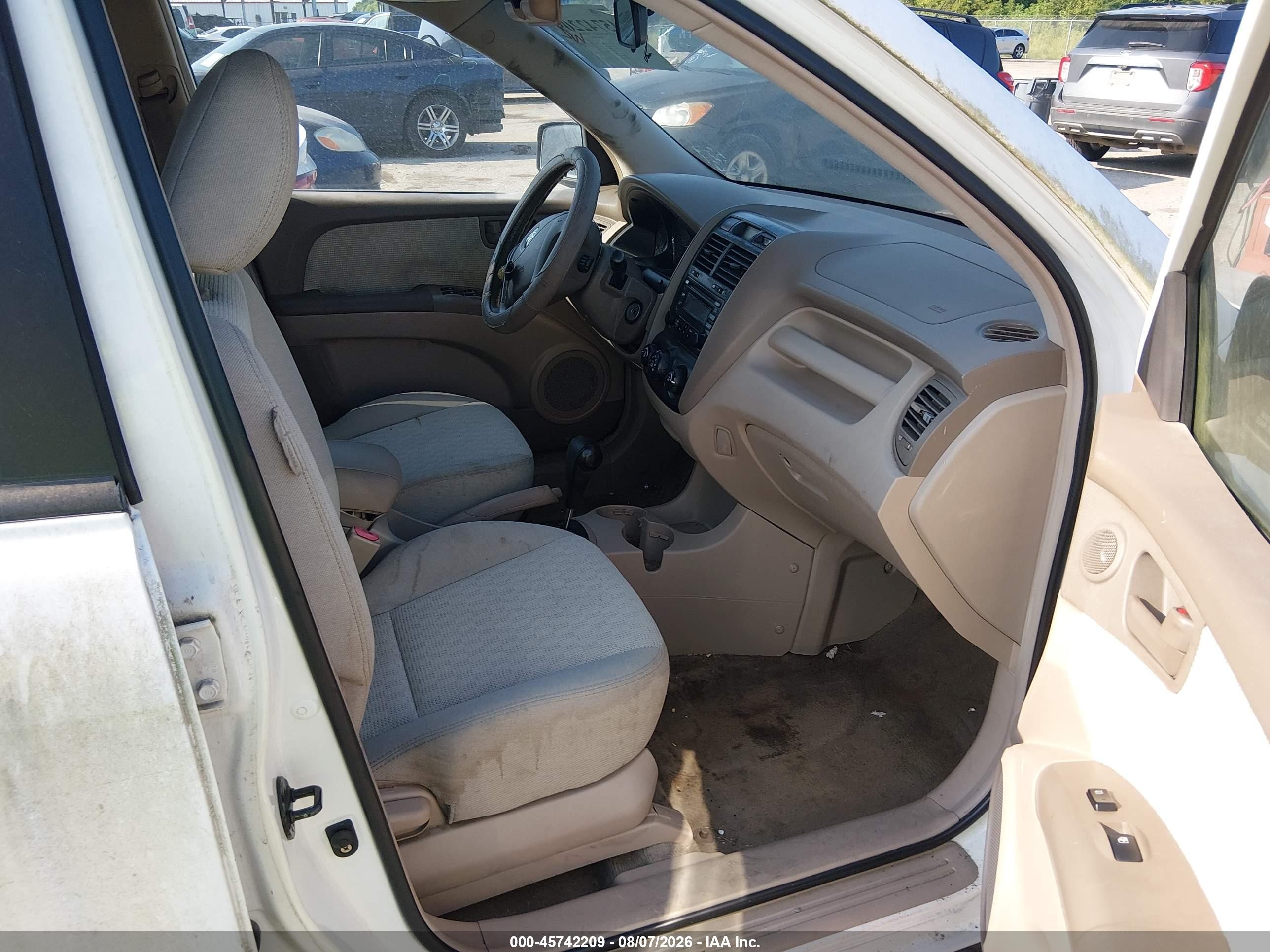 2007 Kia Sportage Lx White vin: KNDJF724X77333013
