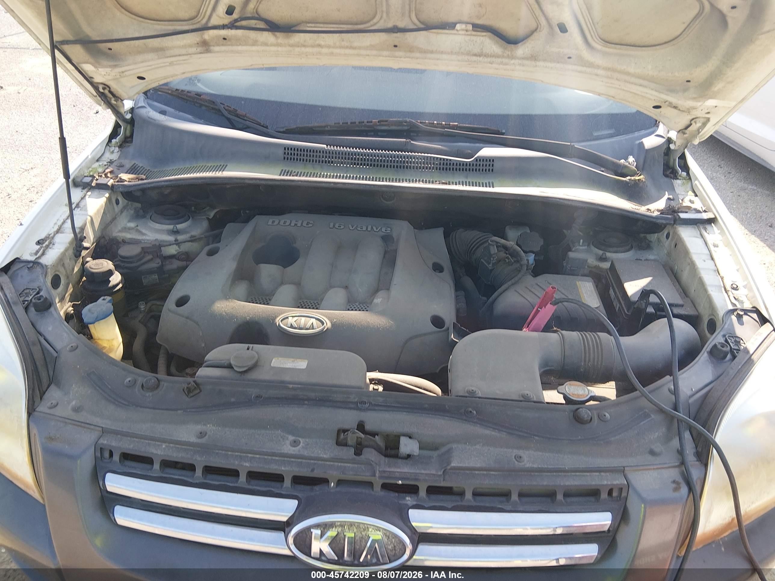 2007 Kia Sportage Lx White vin: KNDJF724X77333013