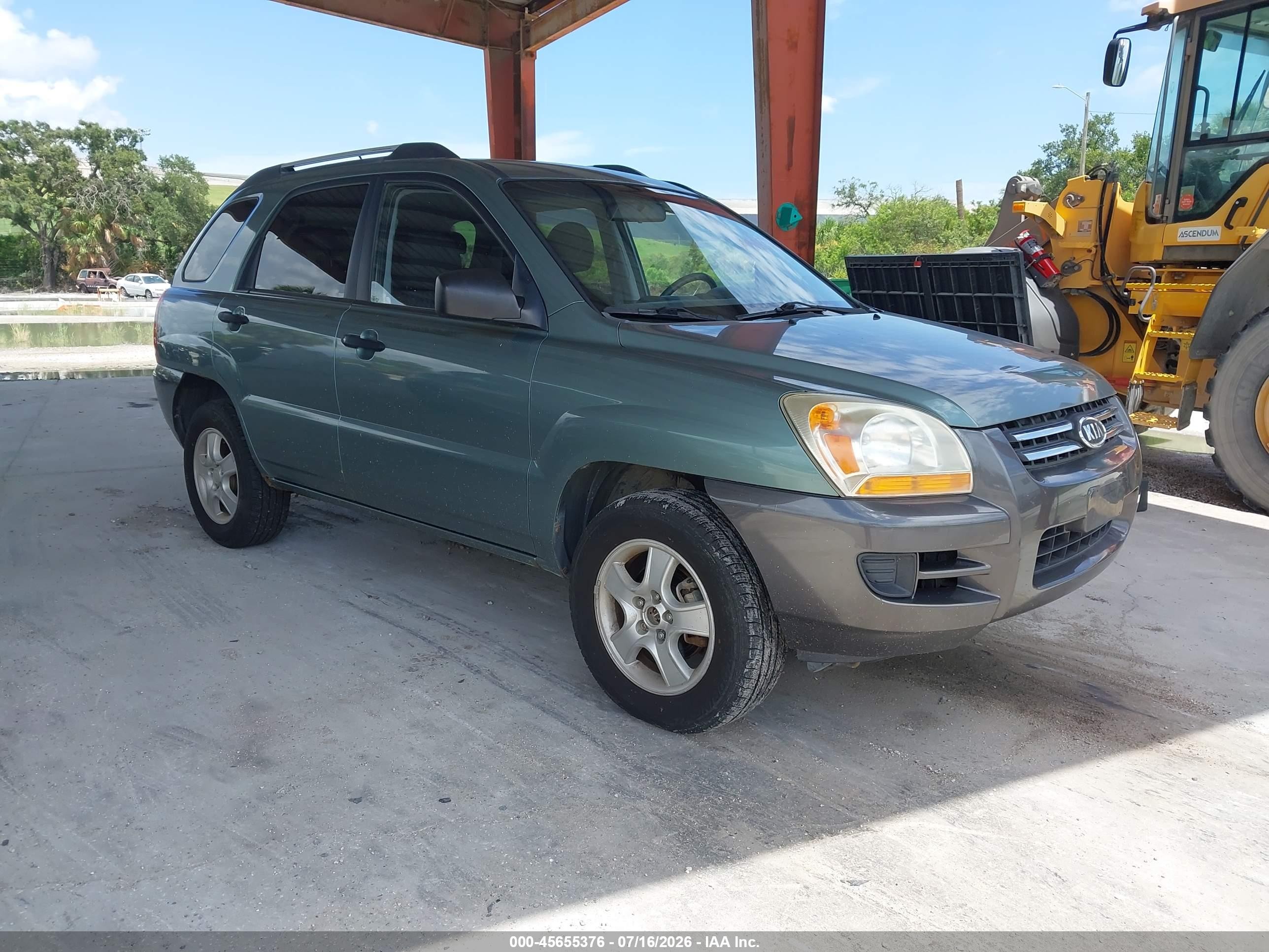 2007 Kia Sportage Lx Green vin: KNDJF724X77381286