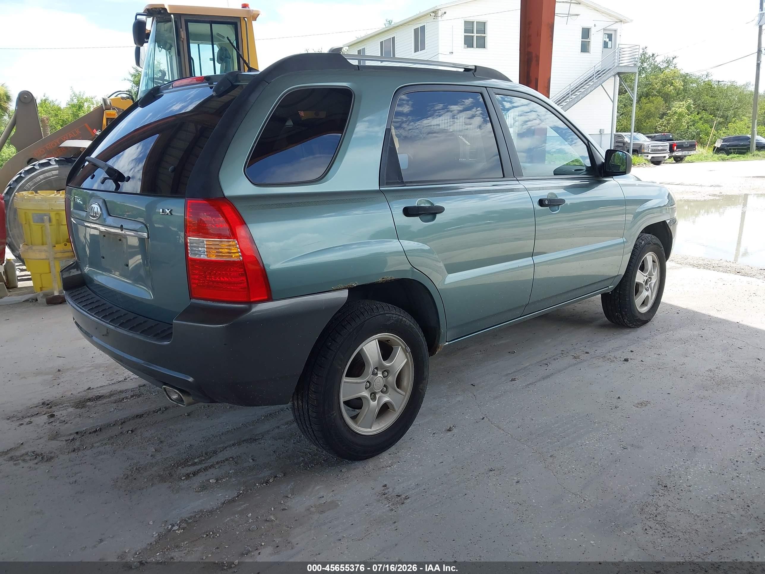 2007 Kia Sportage Lx Green vin: KNDJF724X77381286