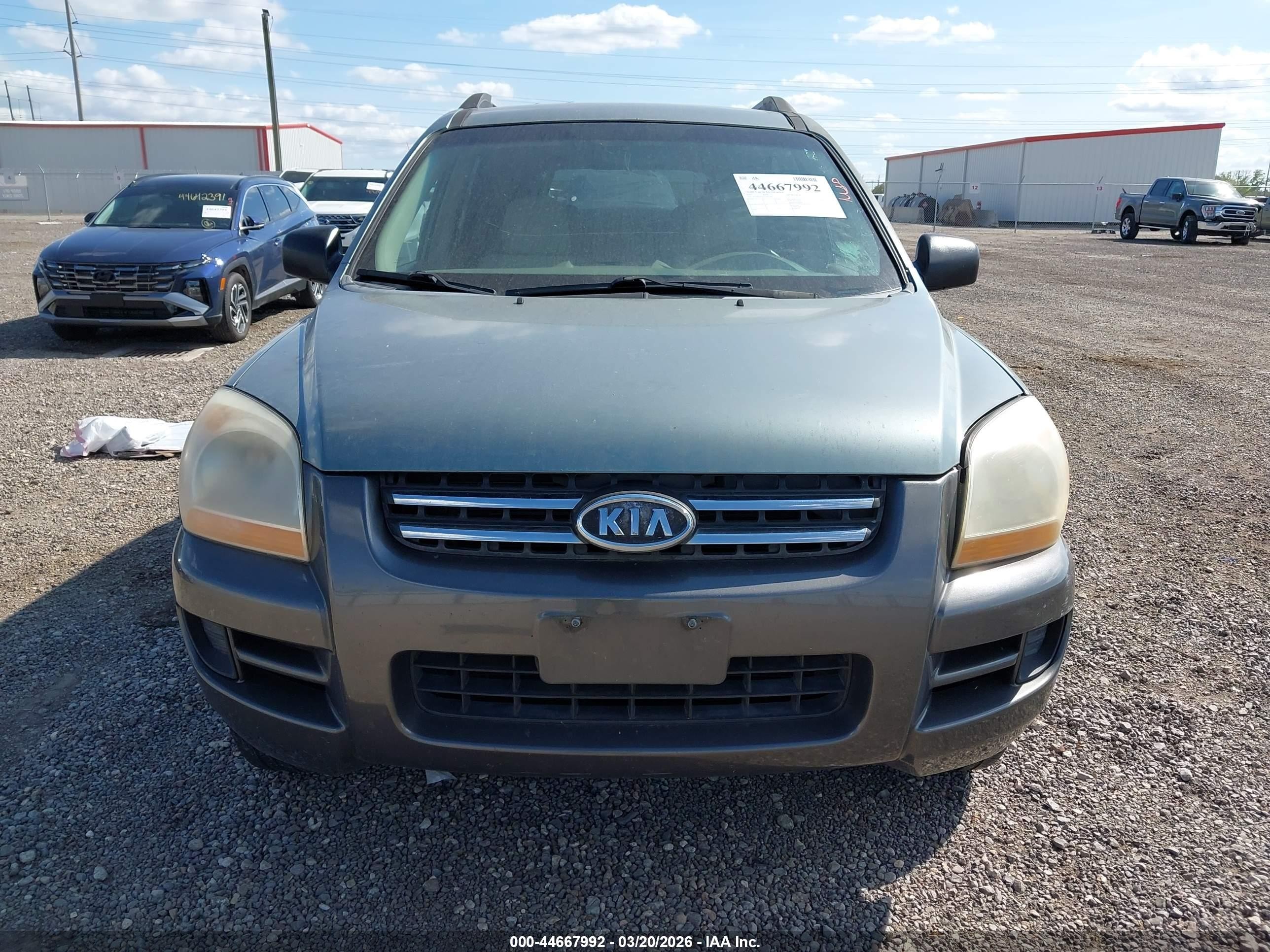 2007 Kia Sportage Lx Green vin: KNDJF724X77427389