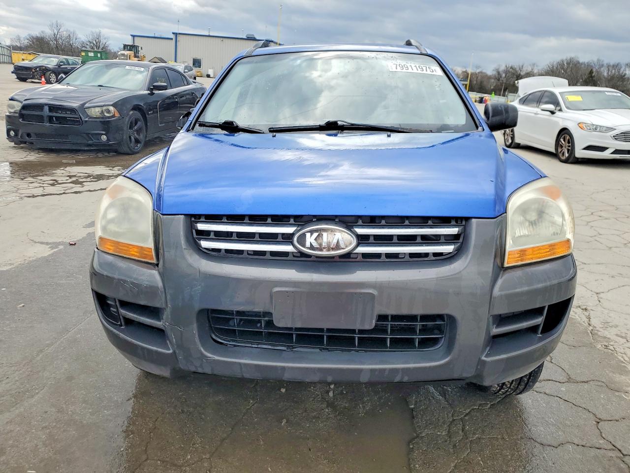 2007 Kia Sportage Lx Blue vin: KNDJF724X77427490