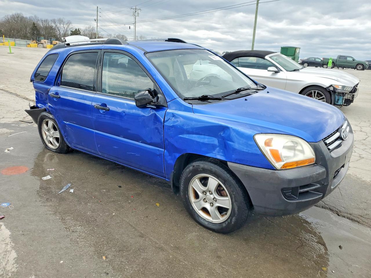 2007 Kia Sportage Lx Blue vin: KNDJF724X77427490