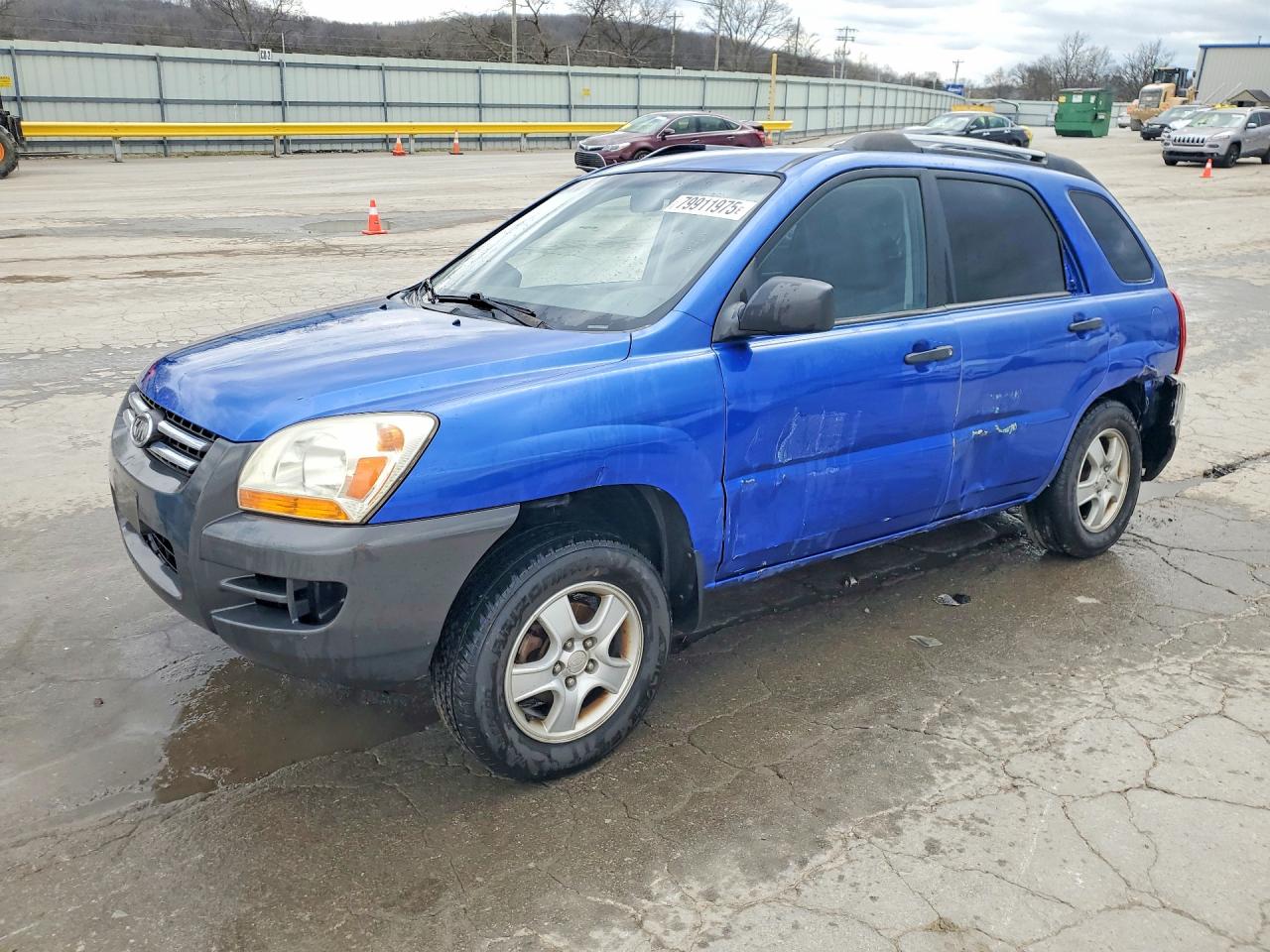 2007 Kia Sportage Lx Blue vin: KNDJF724X77427490