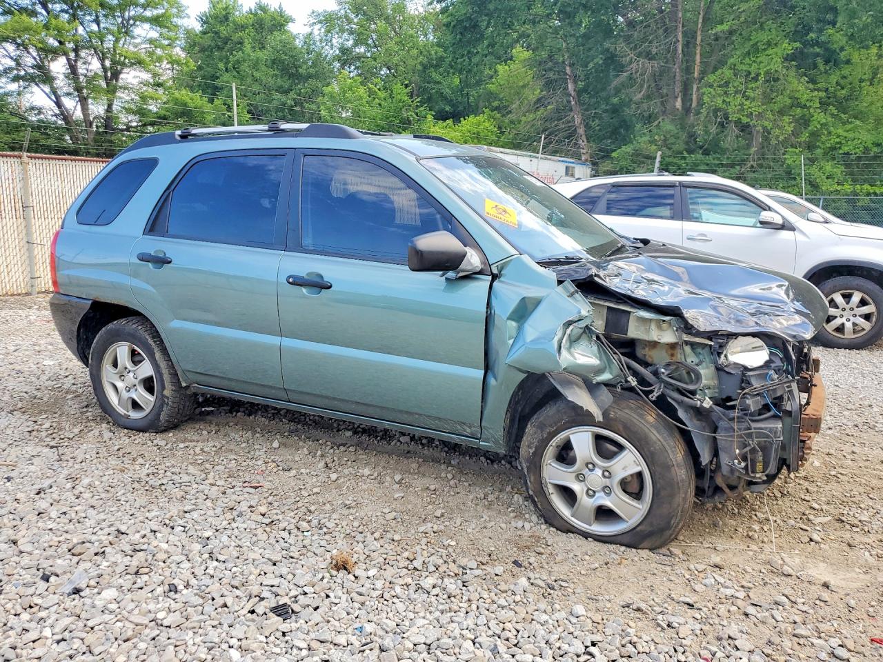 2008 Kia Sportage Lx Turquoise vin: KNDJF724X87458871