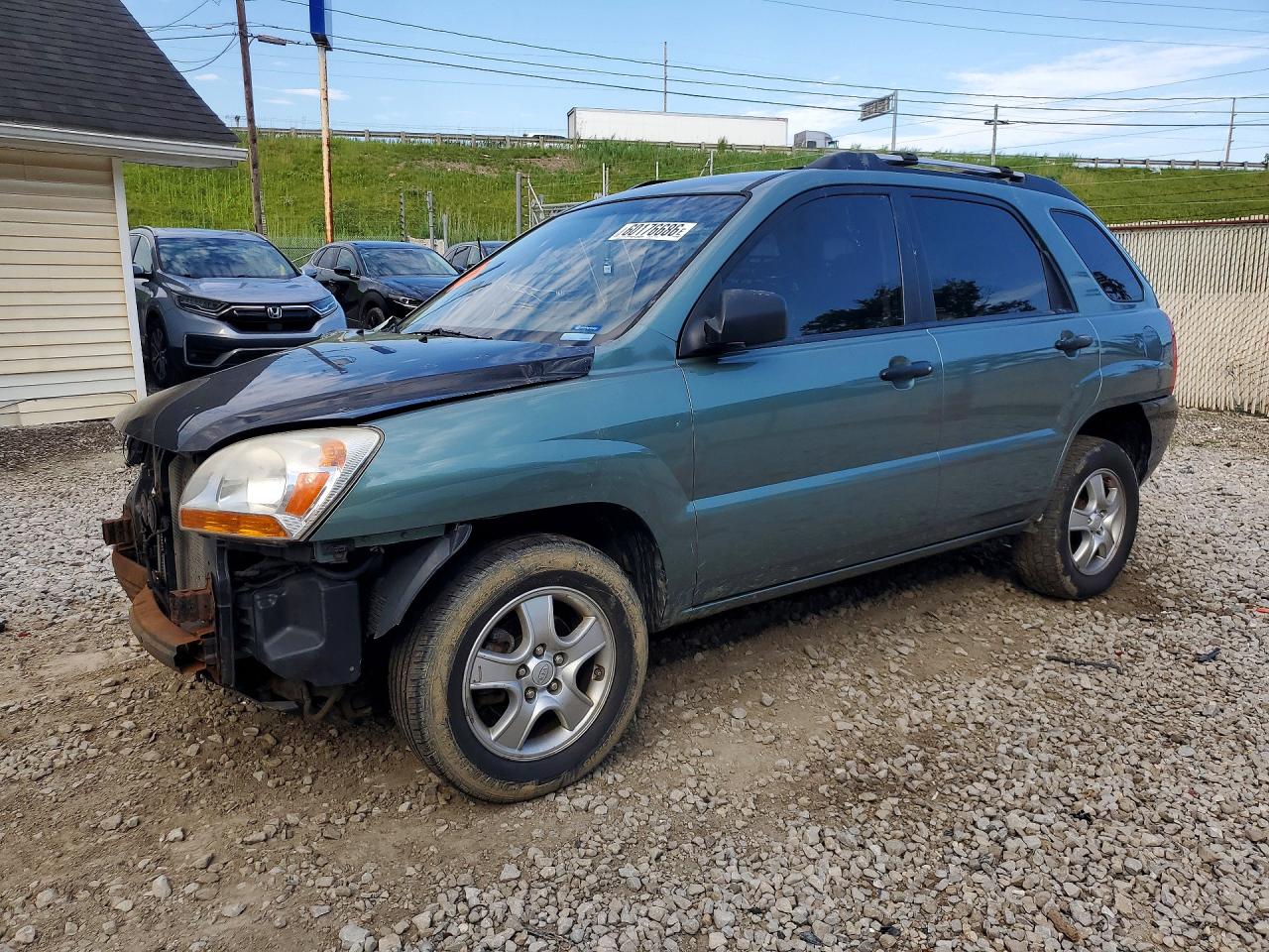 2008 Kia Sportage Lx Turquoise vin: KNDJF724X87458871