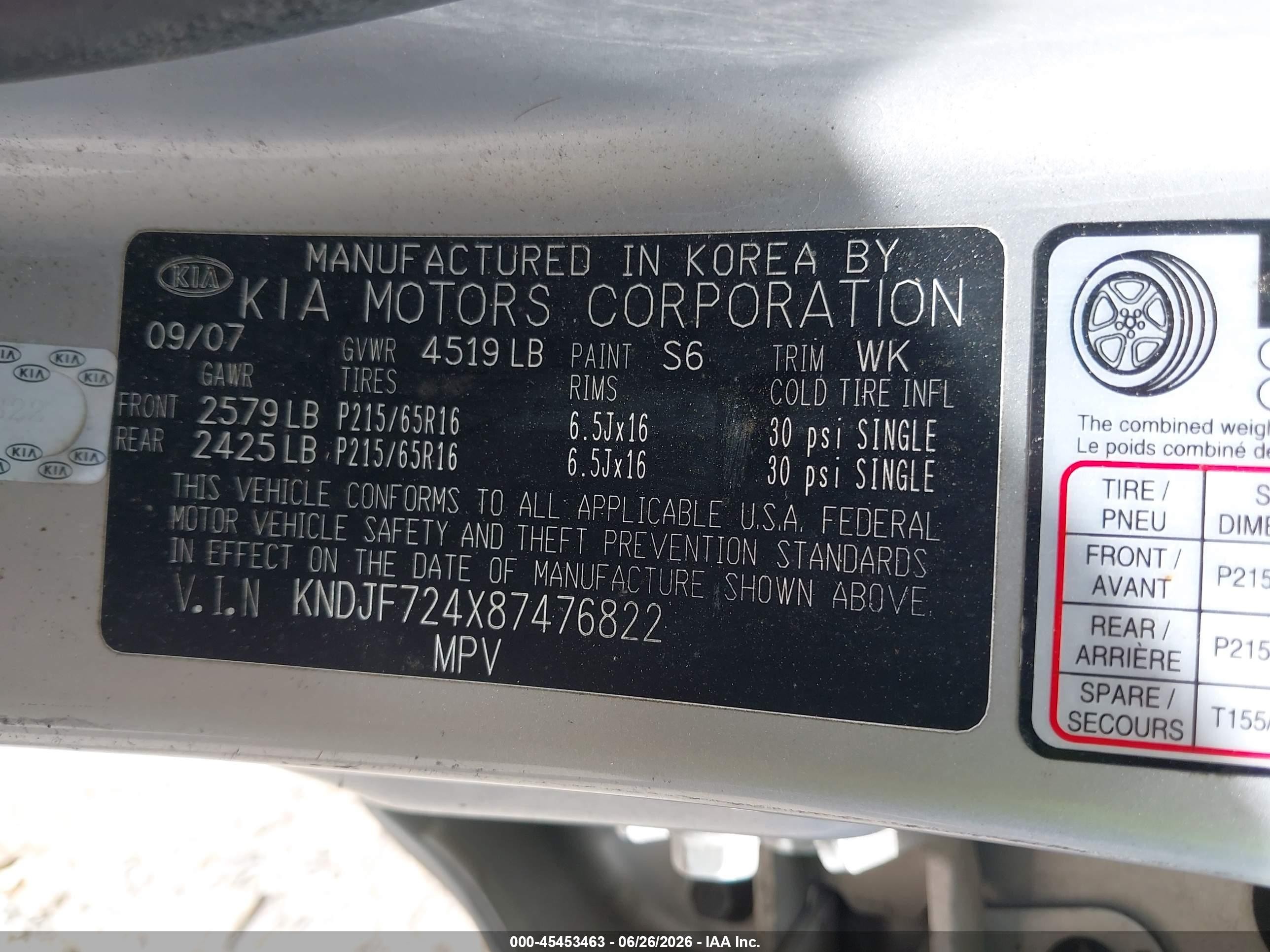 2008 Kia Sportage Lx Silver vin: KNDJF724X87476822