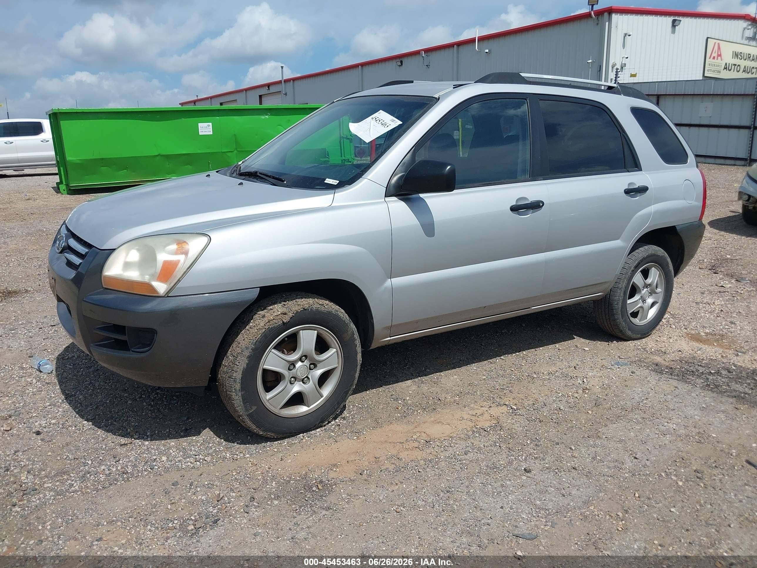 2008 Kia Sportage Lx Silver vin: KNDJF724X87476822