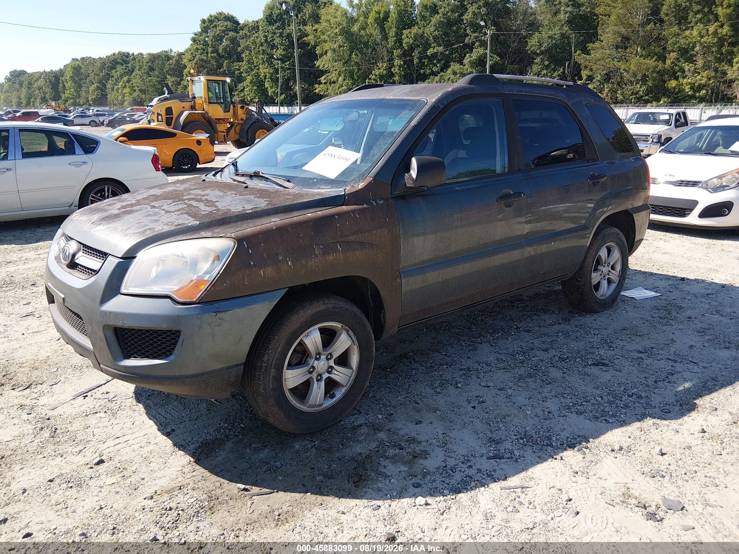 2009 Kia Sportage Lx Gray vin: KNDJF724X97554663