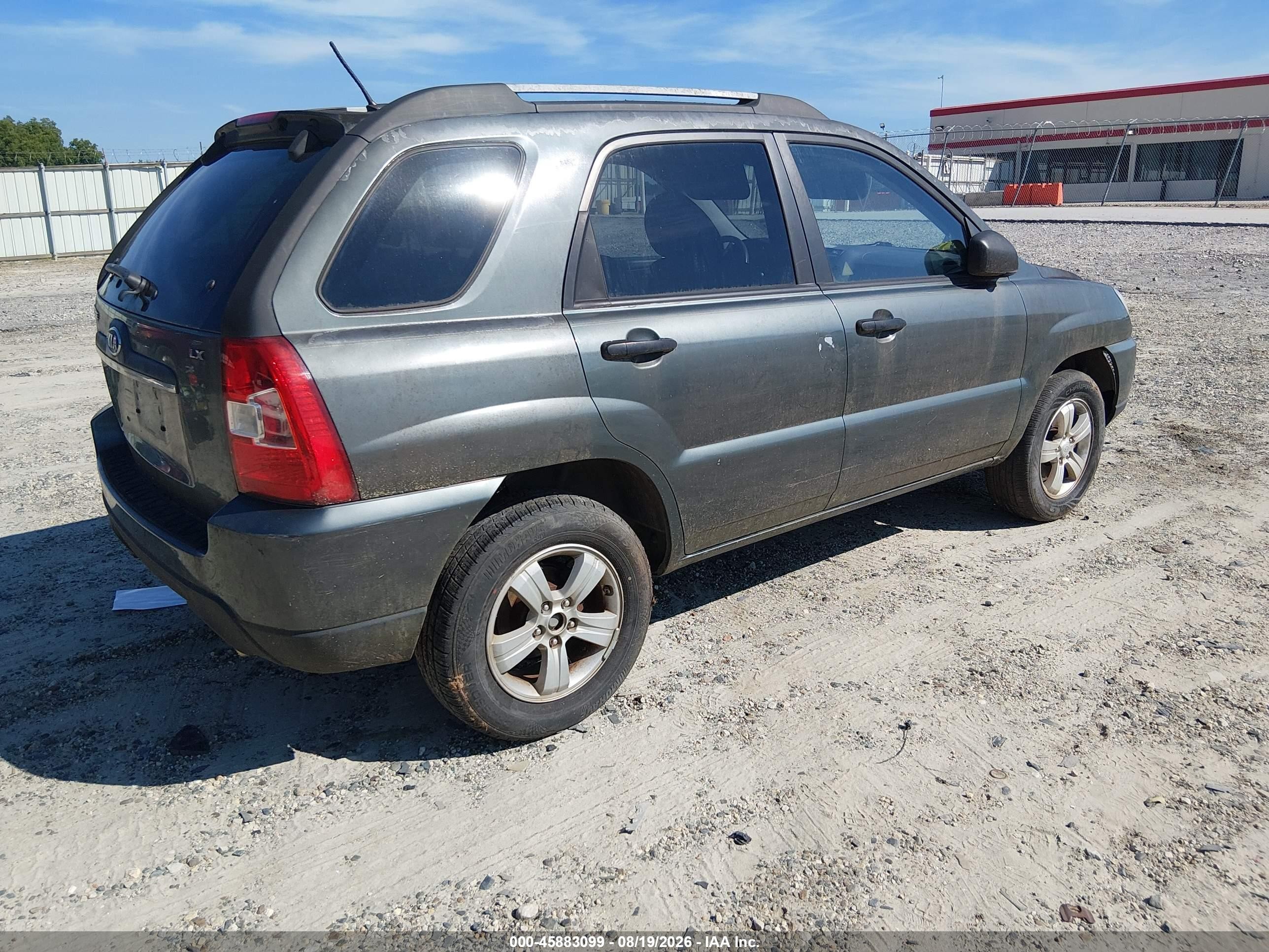 2009 Kia Sportage Lx Gray vin: KNDJF724X97554663