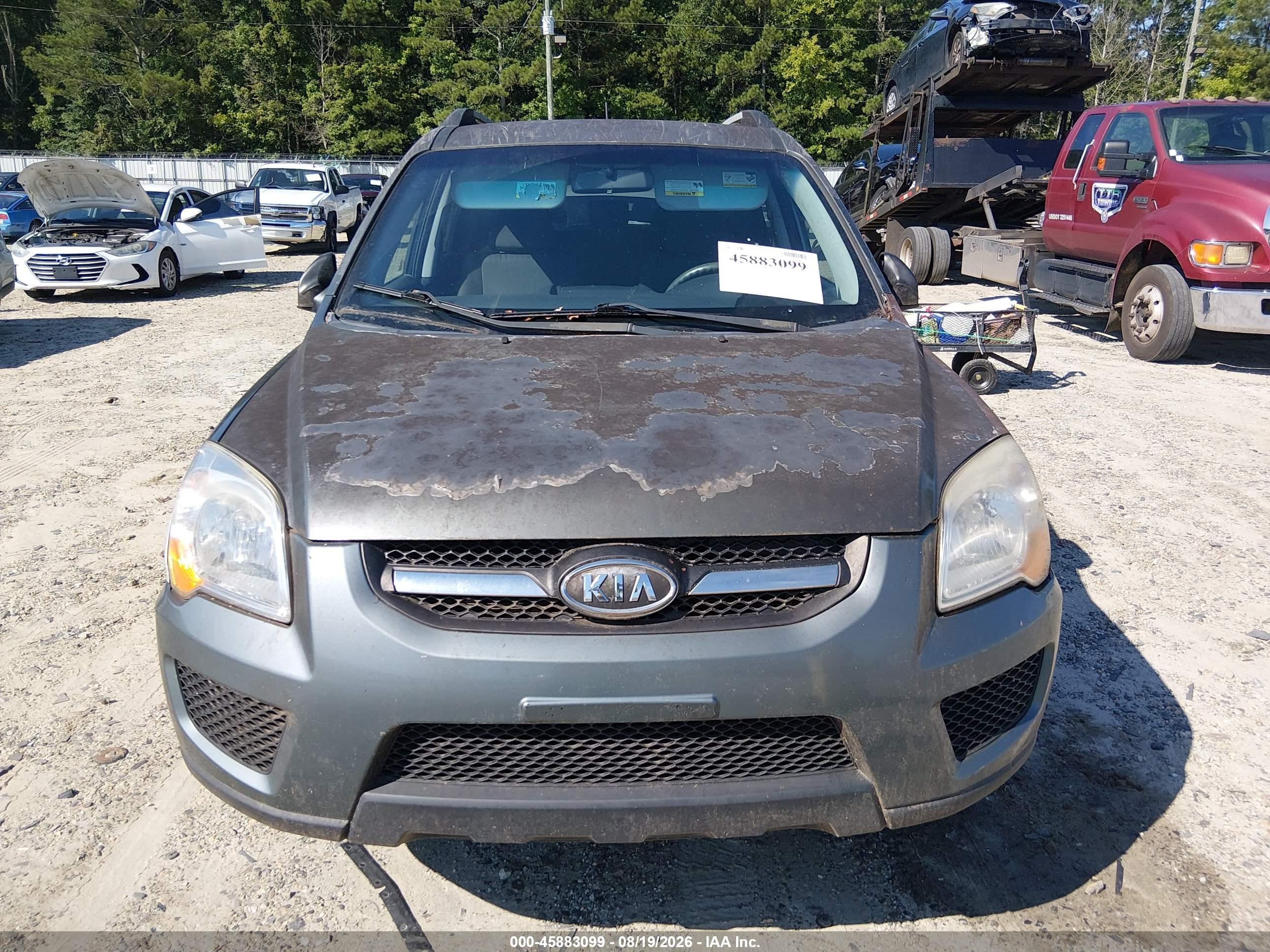 2009 Kia Sportage Lx Gray vin: KNDJF724X97554663