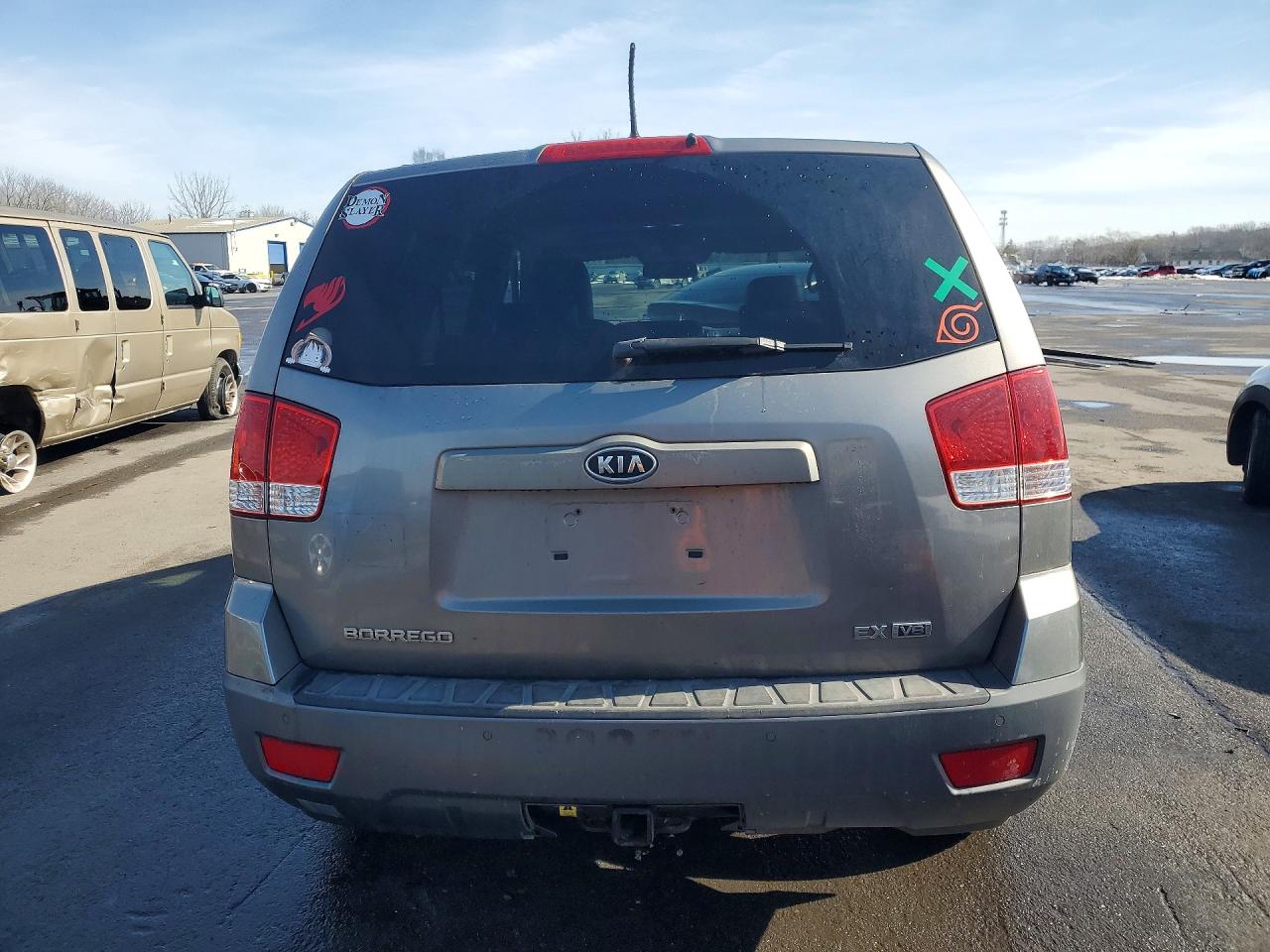 2009 Kia Borrego Lx V8 Gray vin: KNDJH742295023930