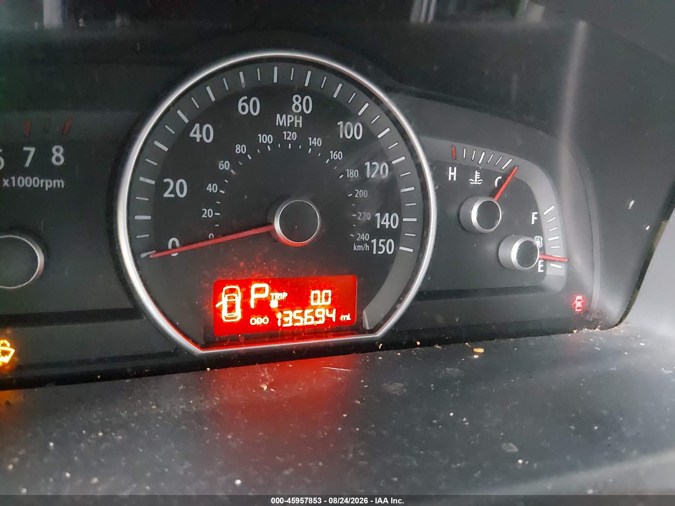 2009 Kia Borrego Ex V8 Silver vin: KNDJH742595027485