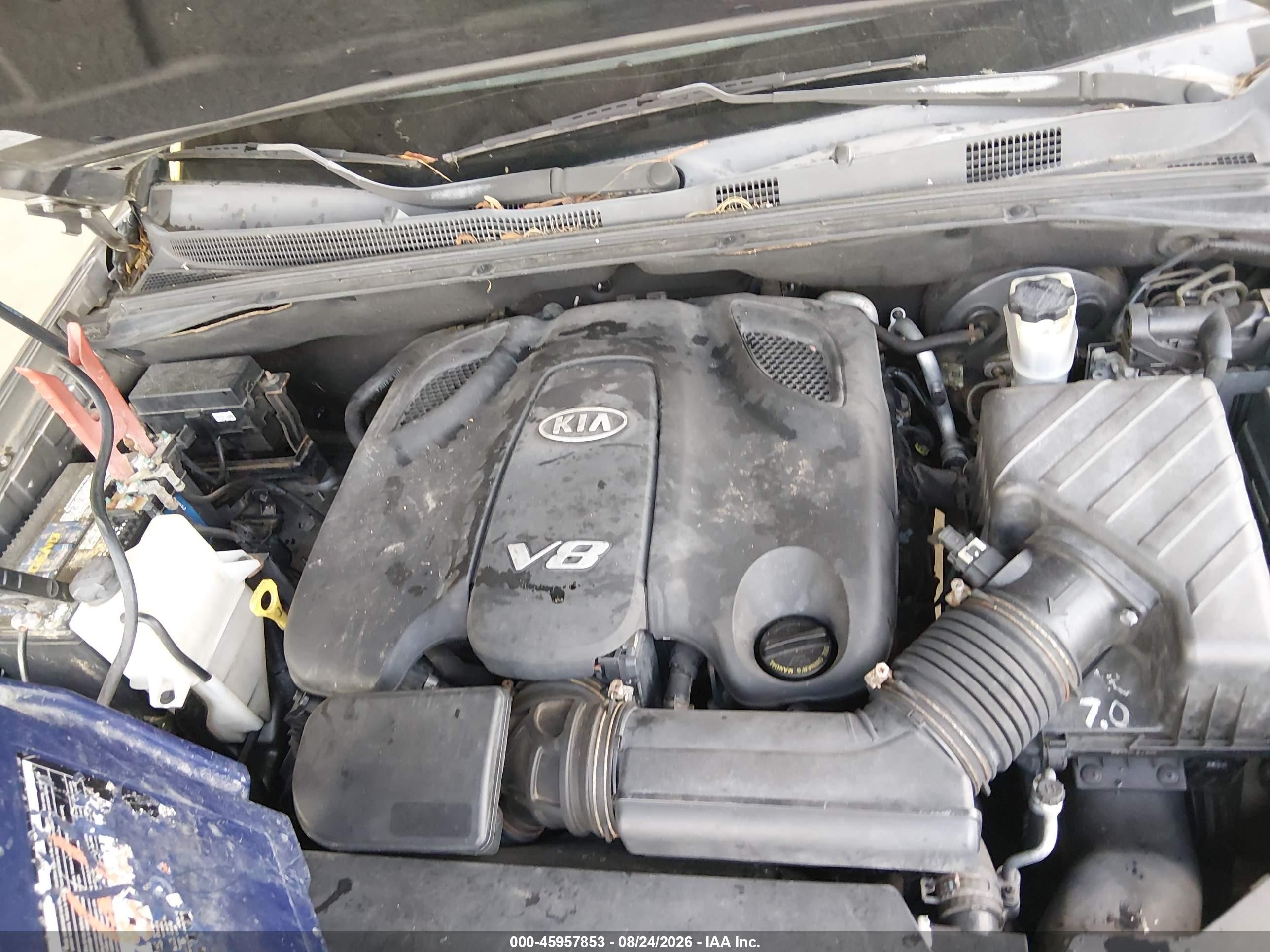 2009 Kia Borrego Ex V8 Silver vin: KNDJH742595027485