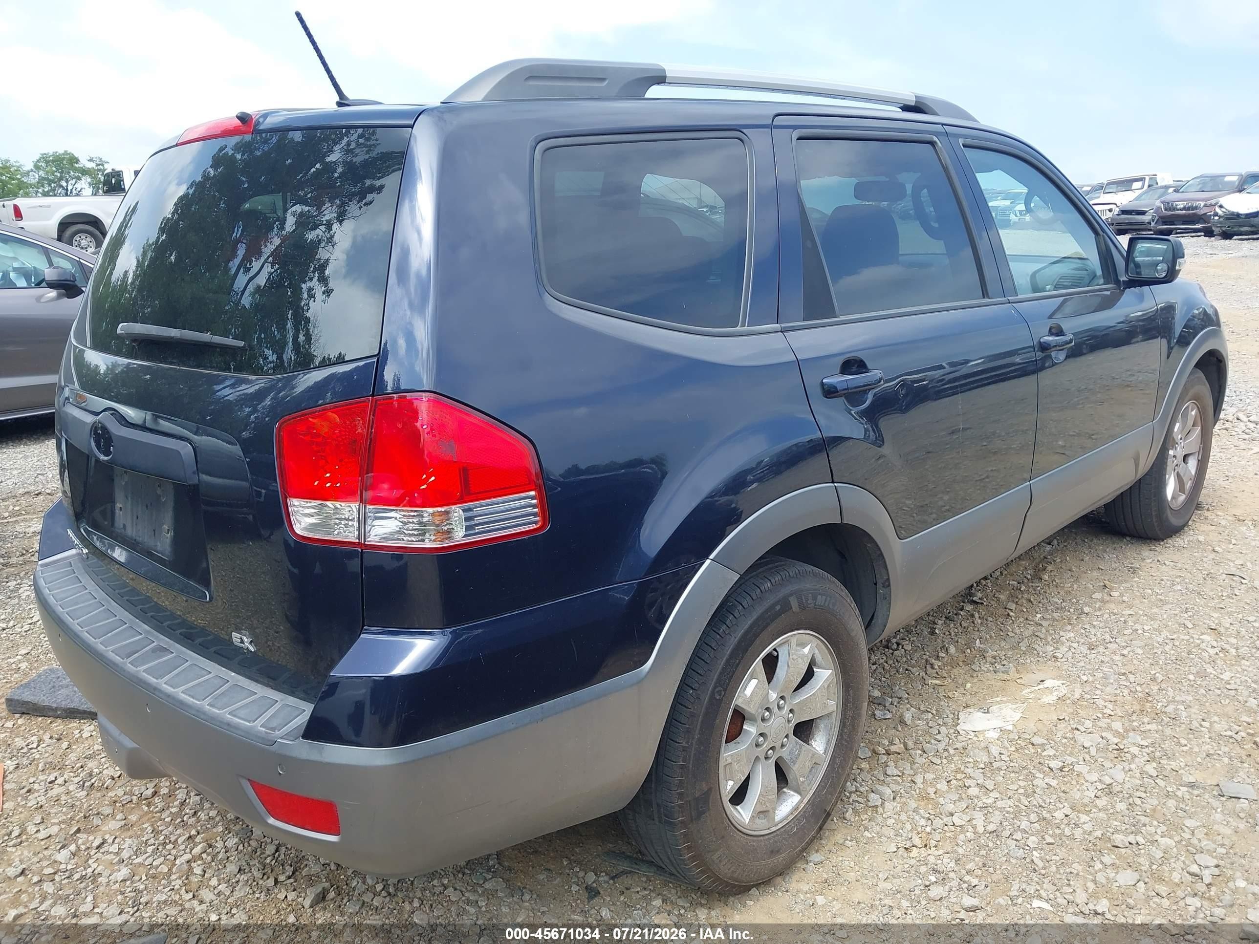 2009 Kia Borrego Ex V6 Black vin: KNDJJ741195019539
