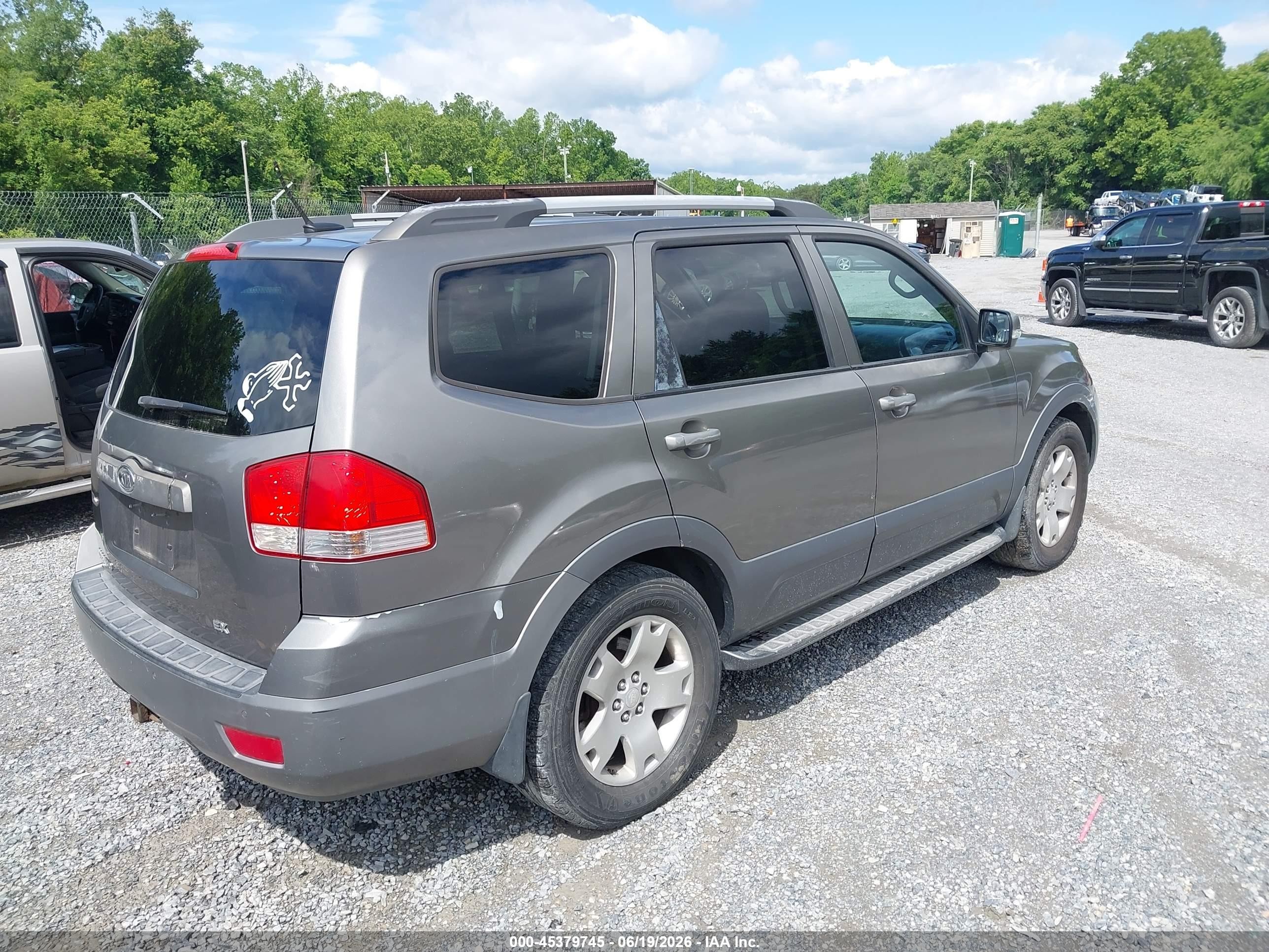 2009 Kia Borrego Ex V6 Gray vin: KNDJJ741195025499