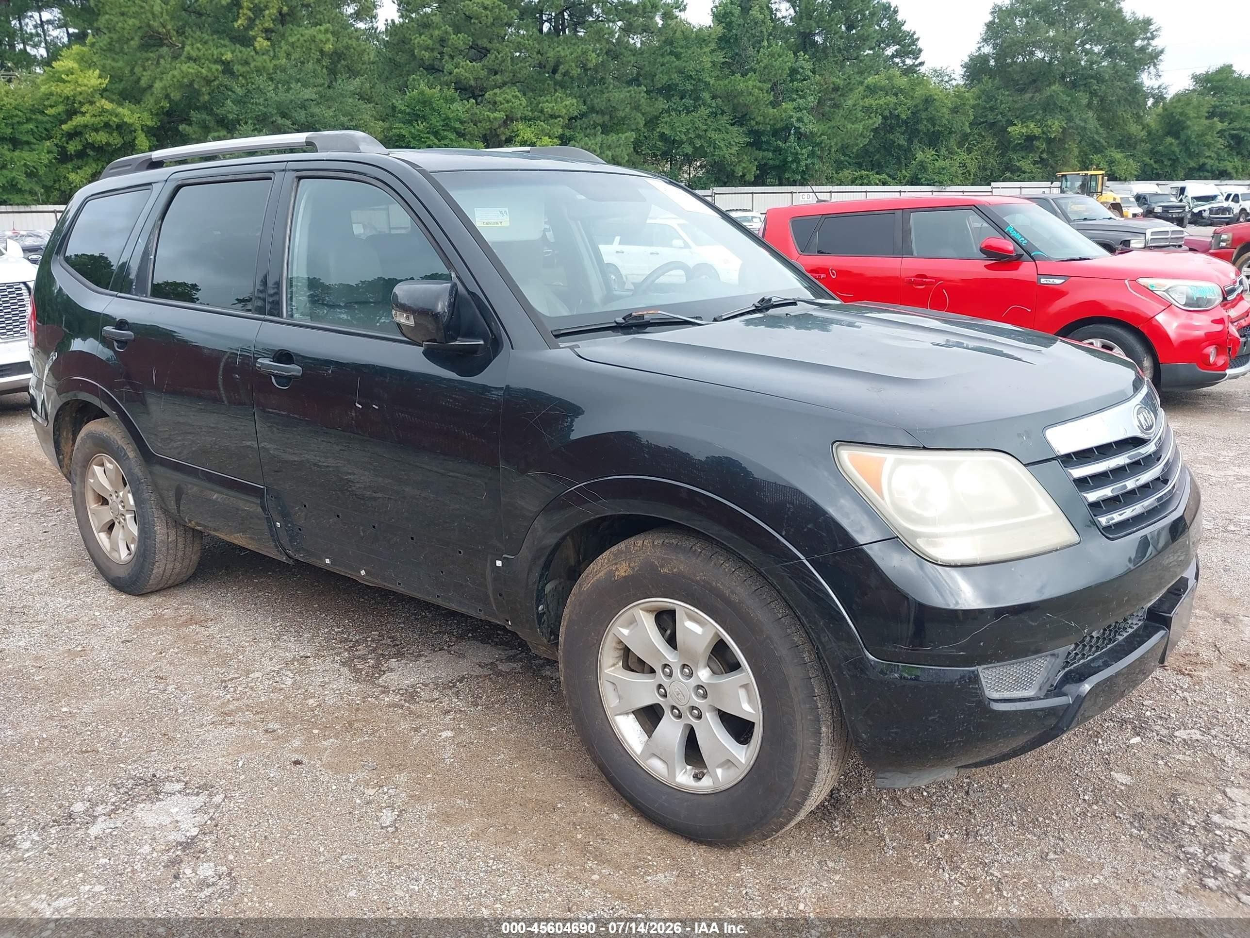2009 Kia Borrego Lx Black vin: KNDJJ741295024216