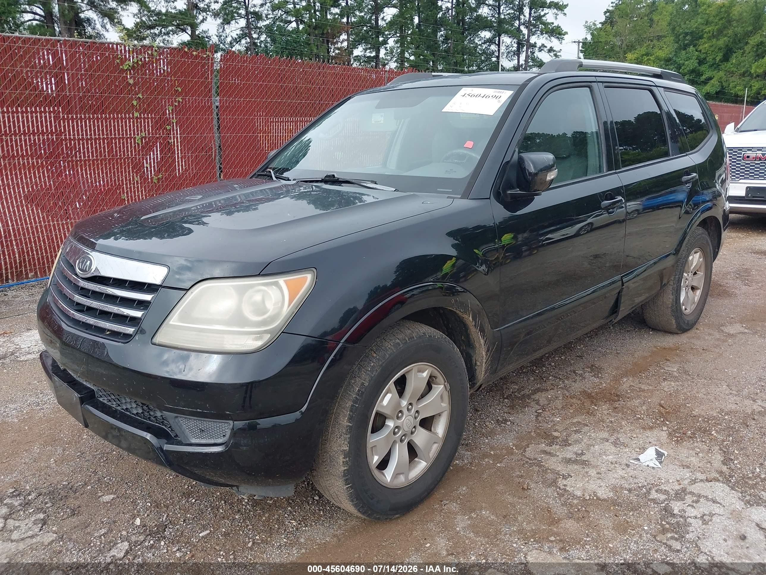 2009 Kia Borrego Lx Black vin: KNDJJ741295024216